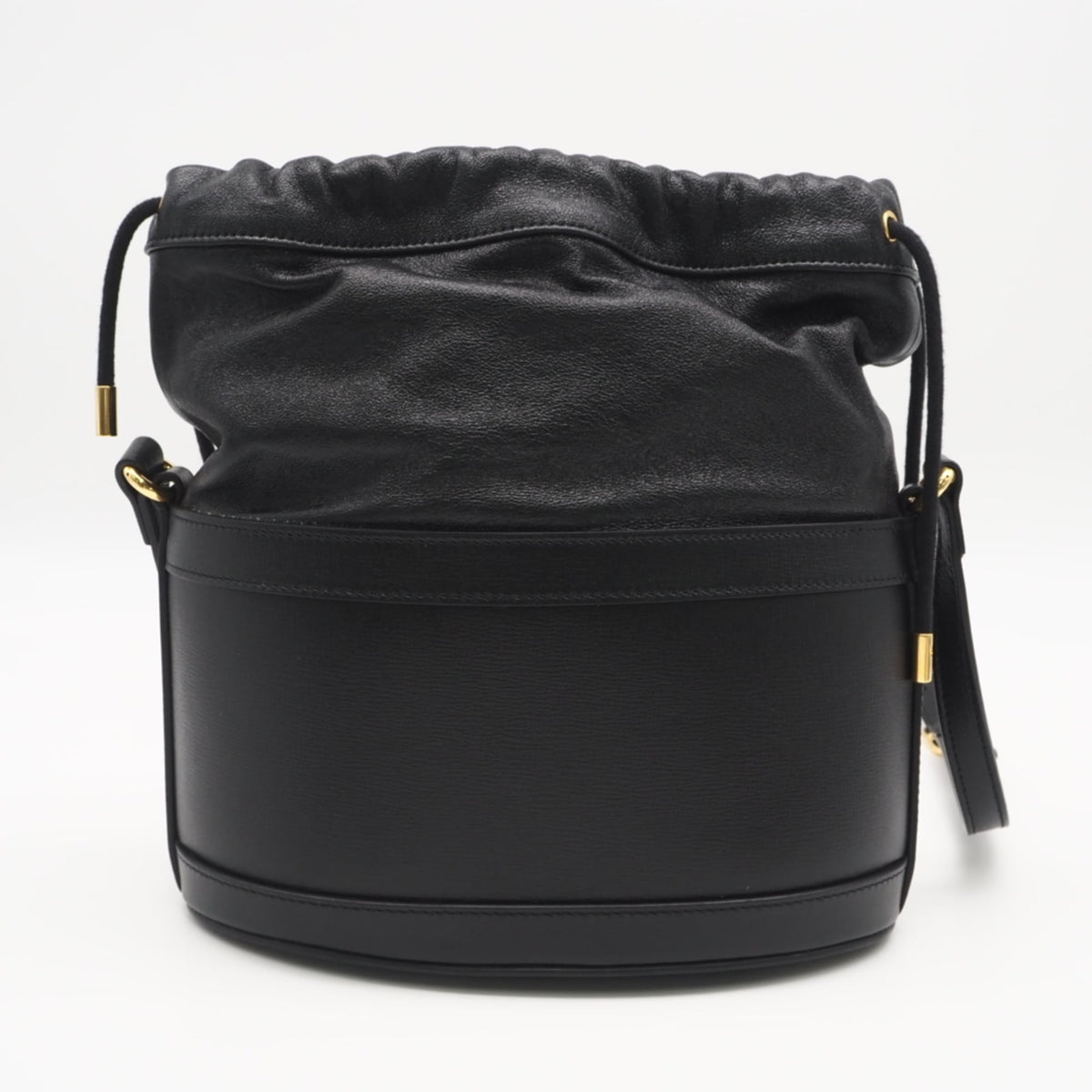 Gucci Horsebit Black Leather Shoulder Bag (Pre-Owned)