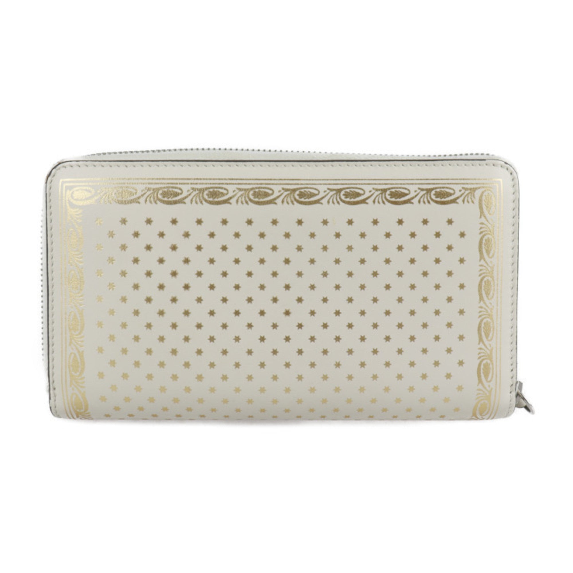 Gucci Gold Ivory Leather Long Wallet (Bi-Fold) (Pre-Owned)