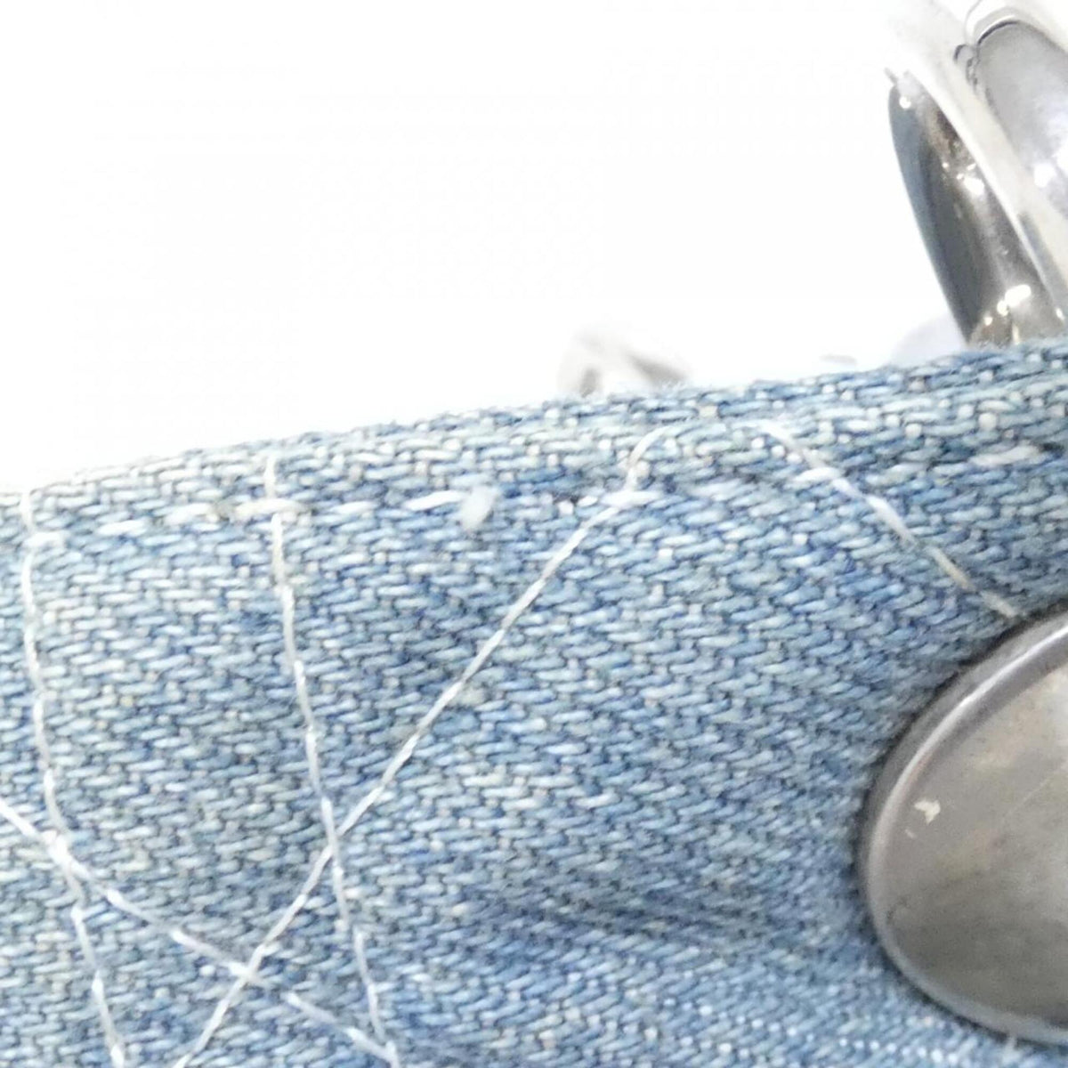 Christian Dior Lady Dior Light Blue Denim Handbag (Pre-Owned)