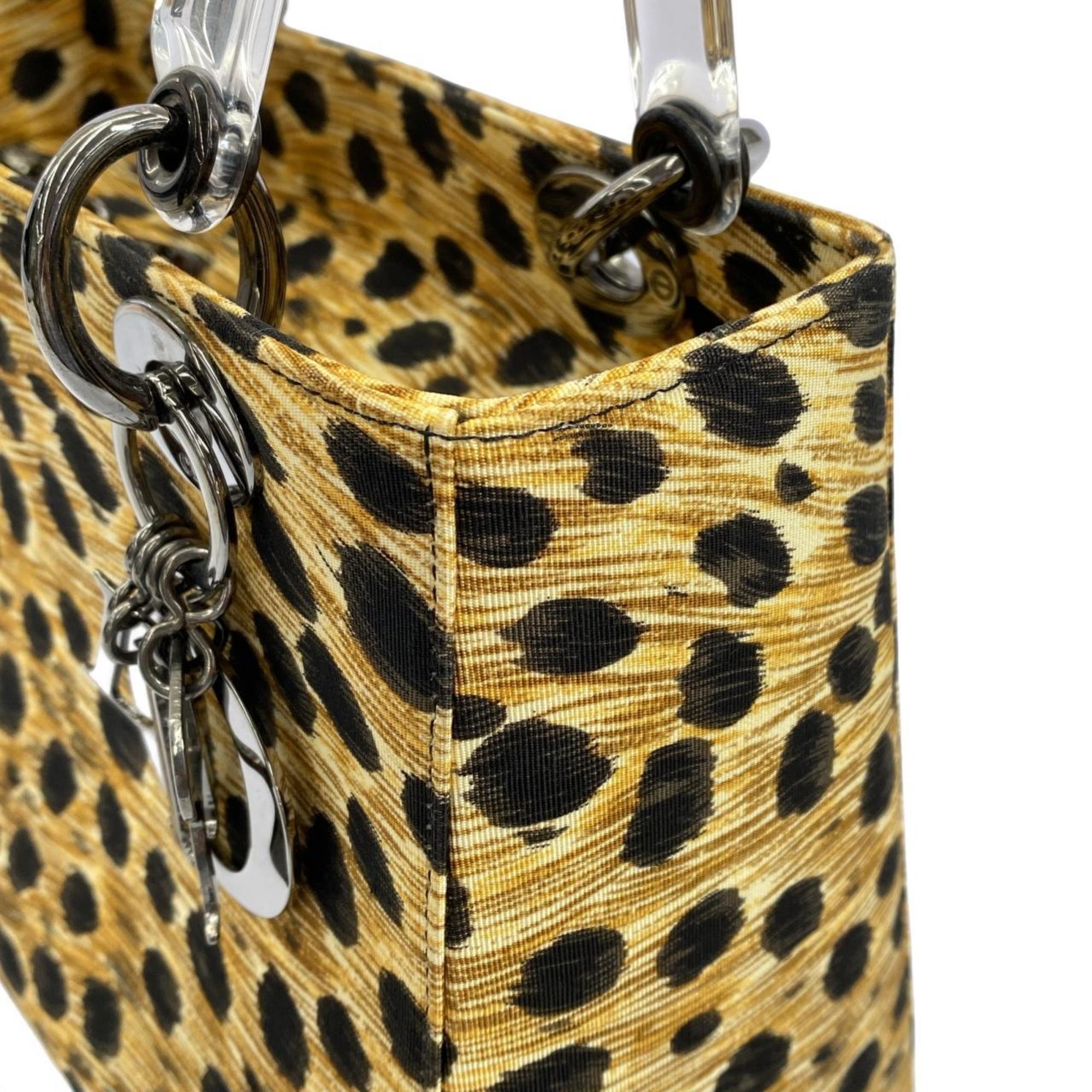 Christian Dior Black Yellow Canvas Handbag (Pre-Owned)
