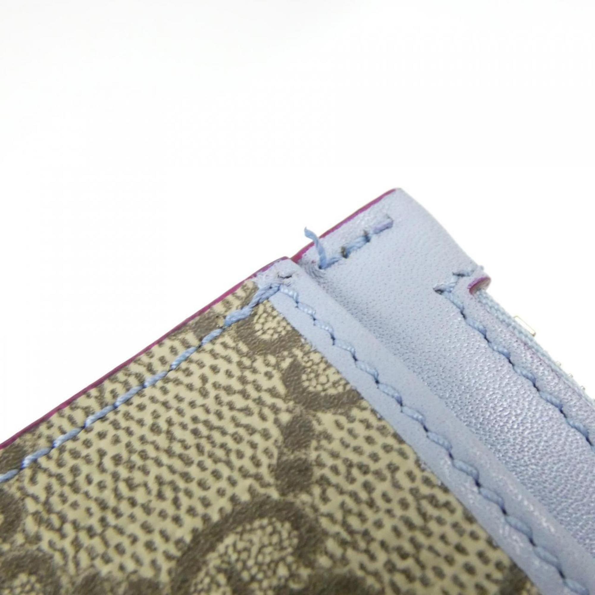 Gucci Light Blue Gg Supreme Canvas Leather Coin Purse/Coin Case (Pre-Owned)
