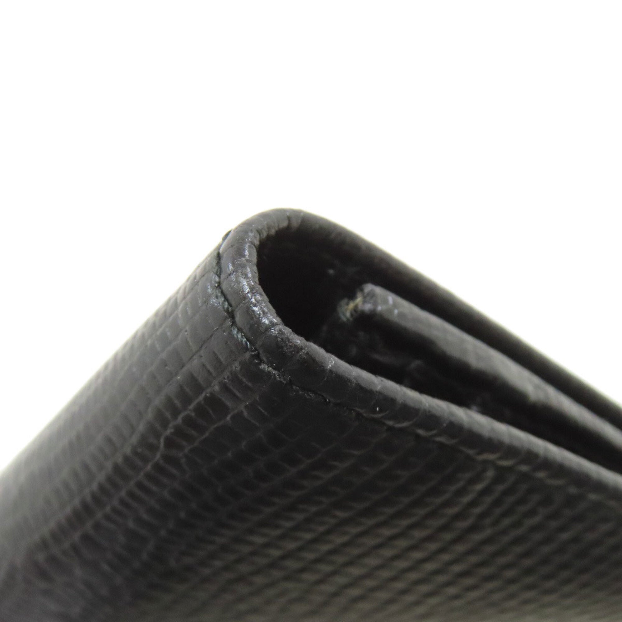 Salvatore Ferragamo Gancini Black Leather Long Wallet (Bi-Fold) (Pre-Owned)