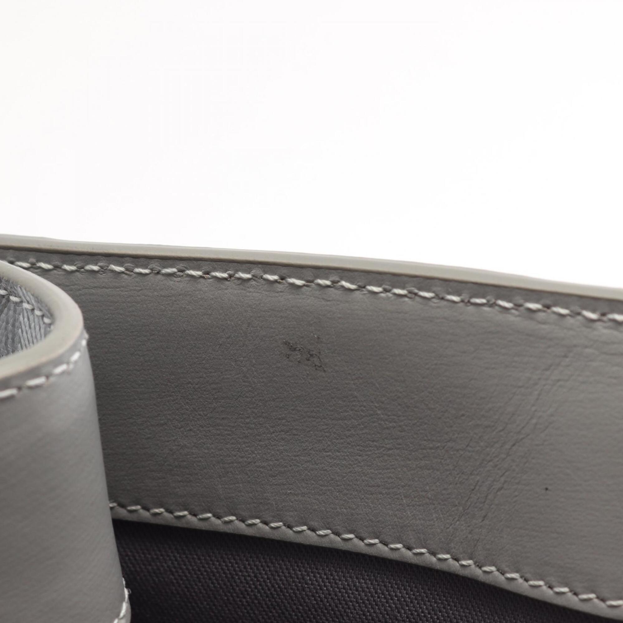 Christian Dior Gray Leather Handbag Tote Bag (Pre-Owned)