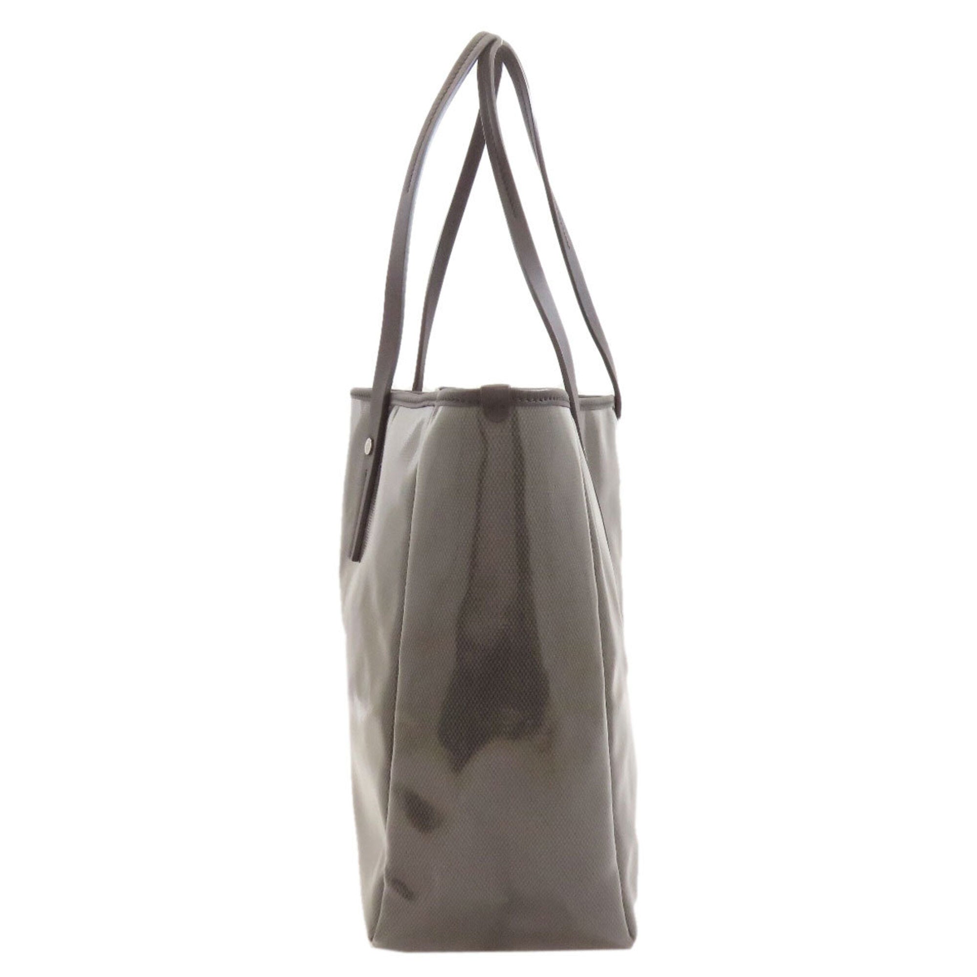 Salvatore Ferragamo Black Gray Coated Canvas Tote Bag (Pre-Owned)