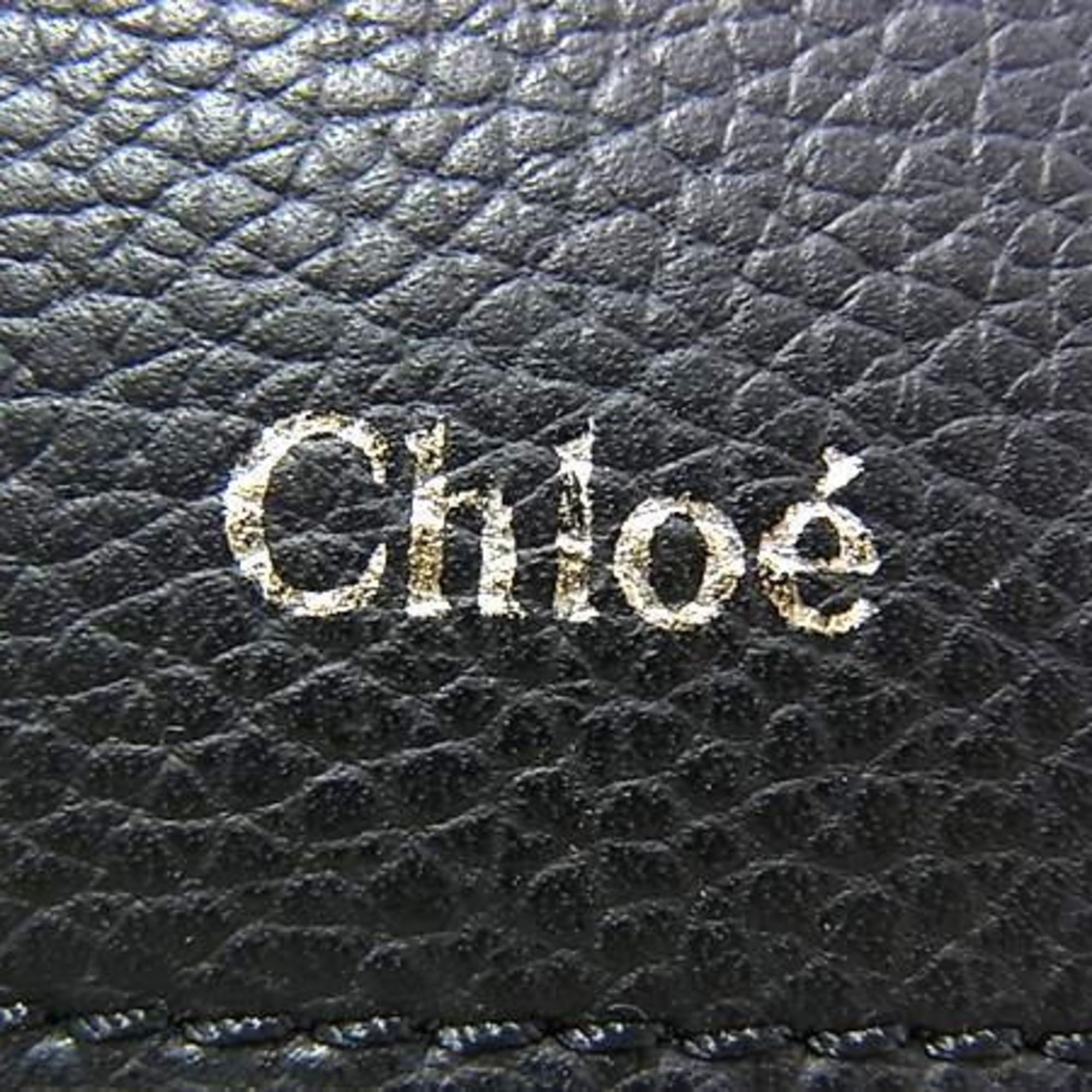 Chloé Black Leather Handbag Shoulder Bag Tote Bag (Pre-Owned)