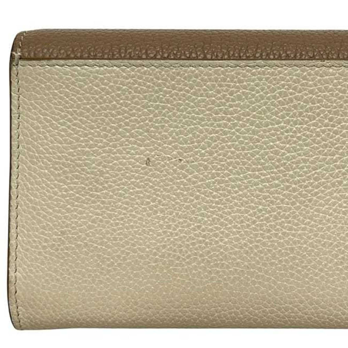 Burberry Beige Brown Leather Long Wallet (Bi-Fold) (Pre-Owned)