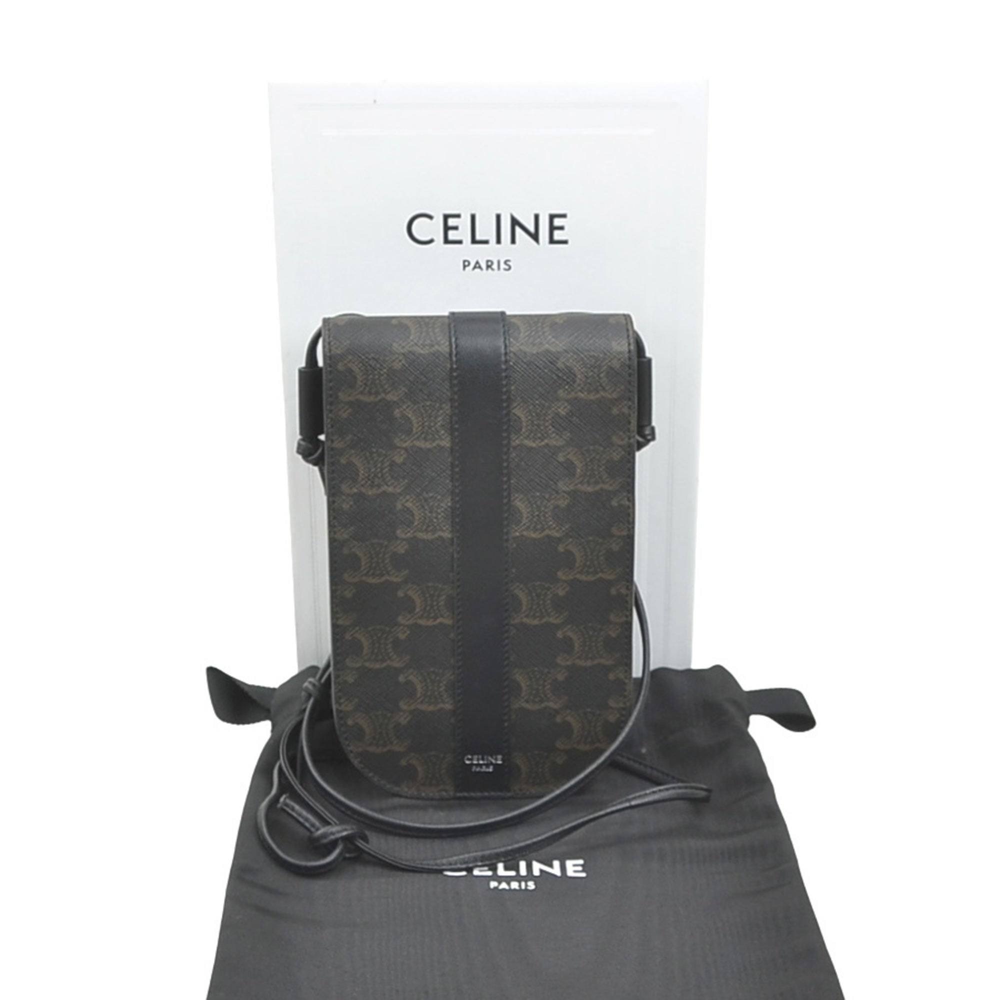 Celine Black Coated Canvas Shoulder Bag (Pre-Owned)