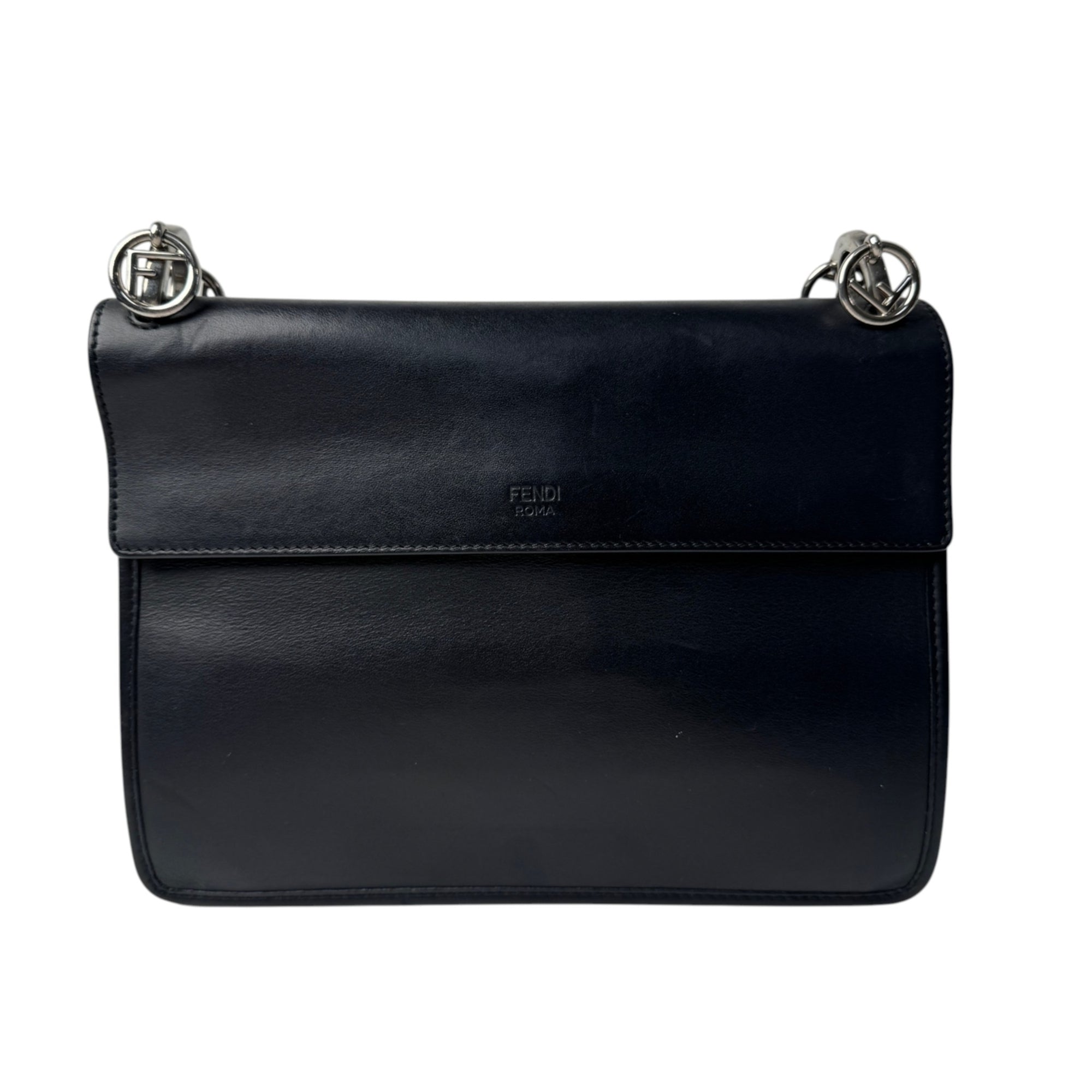 Fendi Black Leather Shoulder Bag (Pre-Owned)