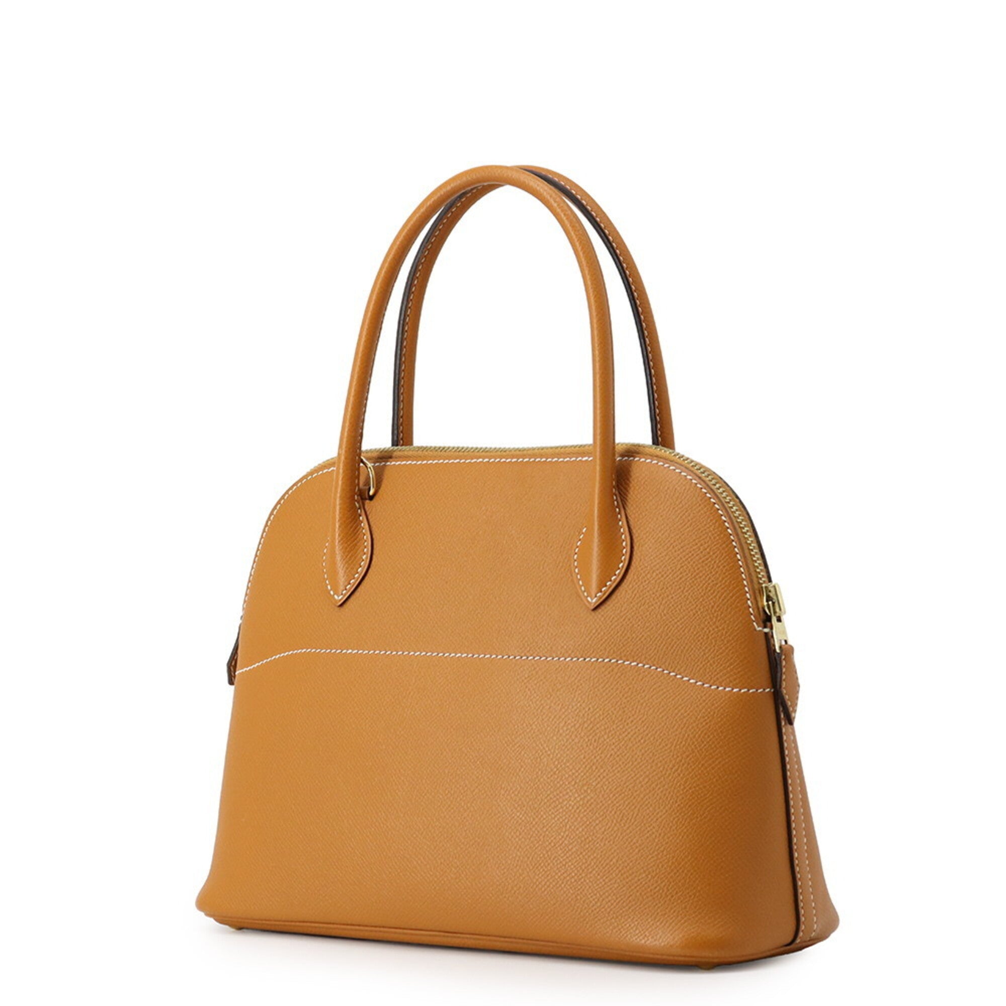 Hermes Gold Brown Epsom Leather Handbag Shoulder Bag (Pre-Owned)