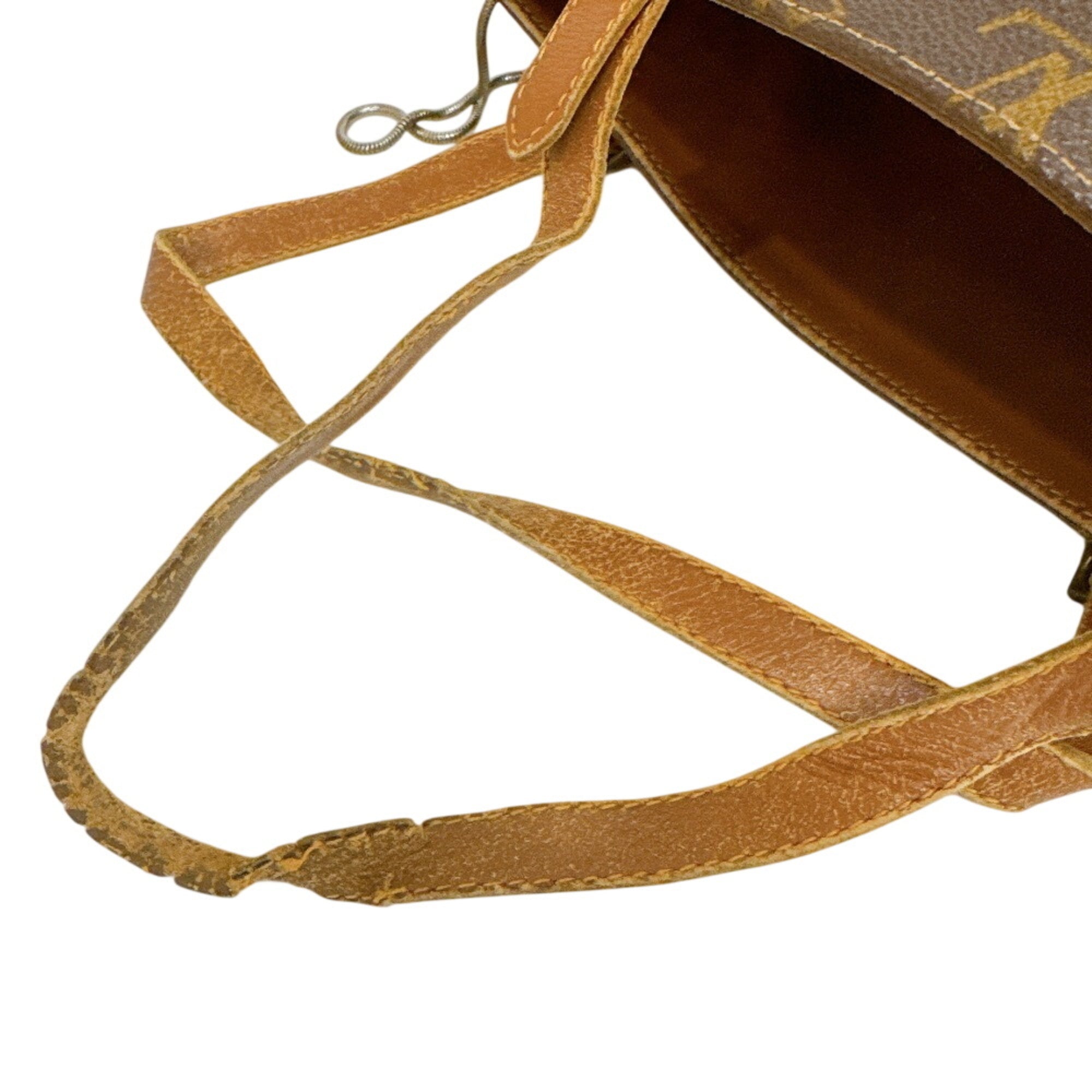 Louis Vuitton Brown Monogram Leather Handbag Pouch Tote Bag (Pre-Owned)