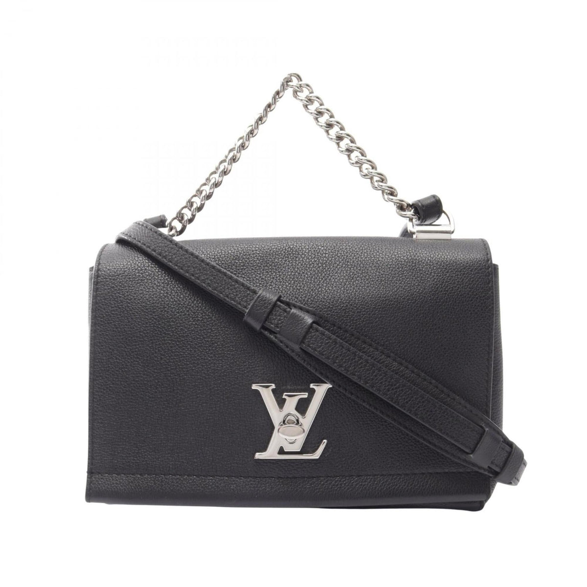 Louis Vuitton Black Noir Leather Handbag (Pre-Owned)