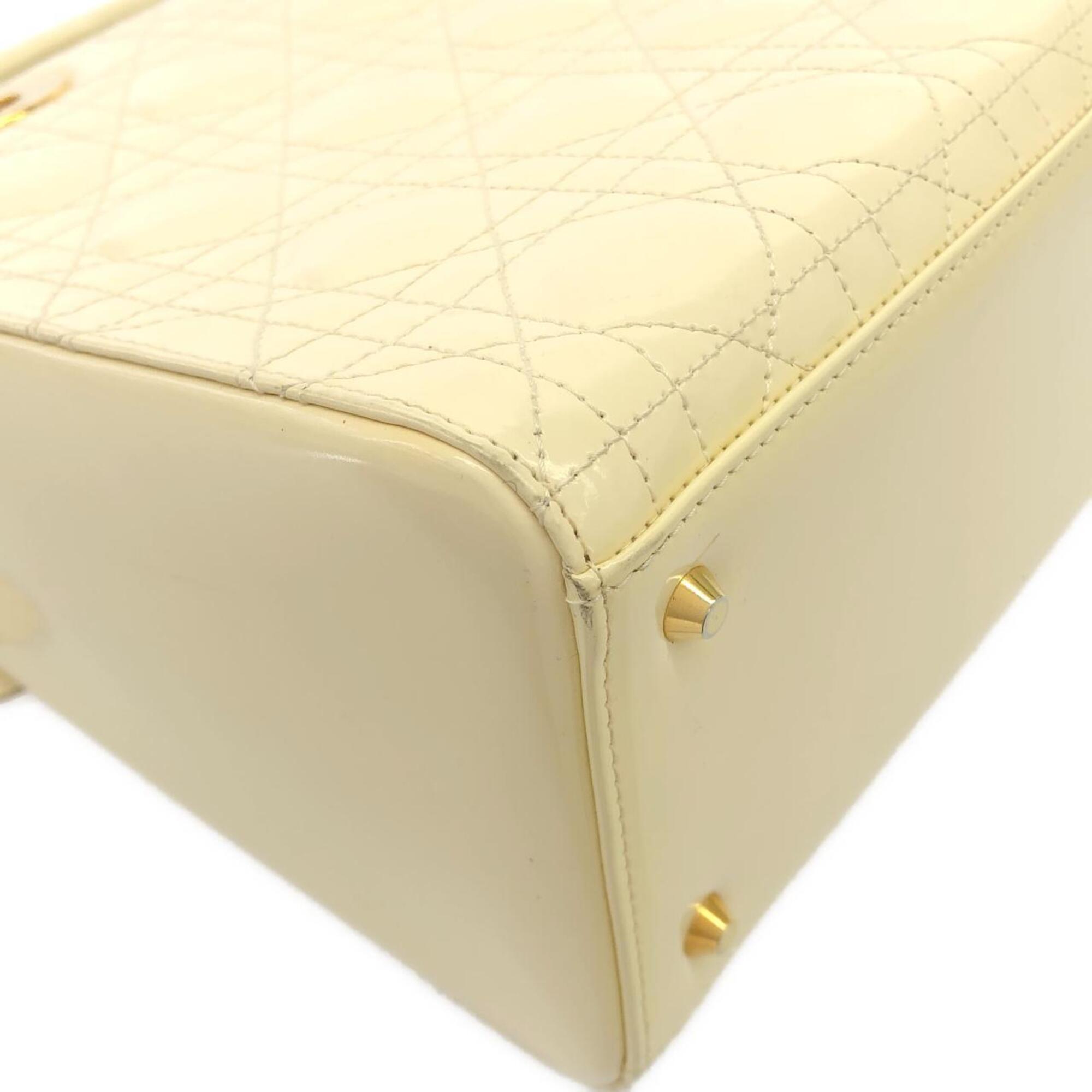 Christian Dior Lady Dior Gold Leather Handbag (Pre-Owned)
