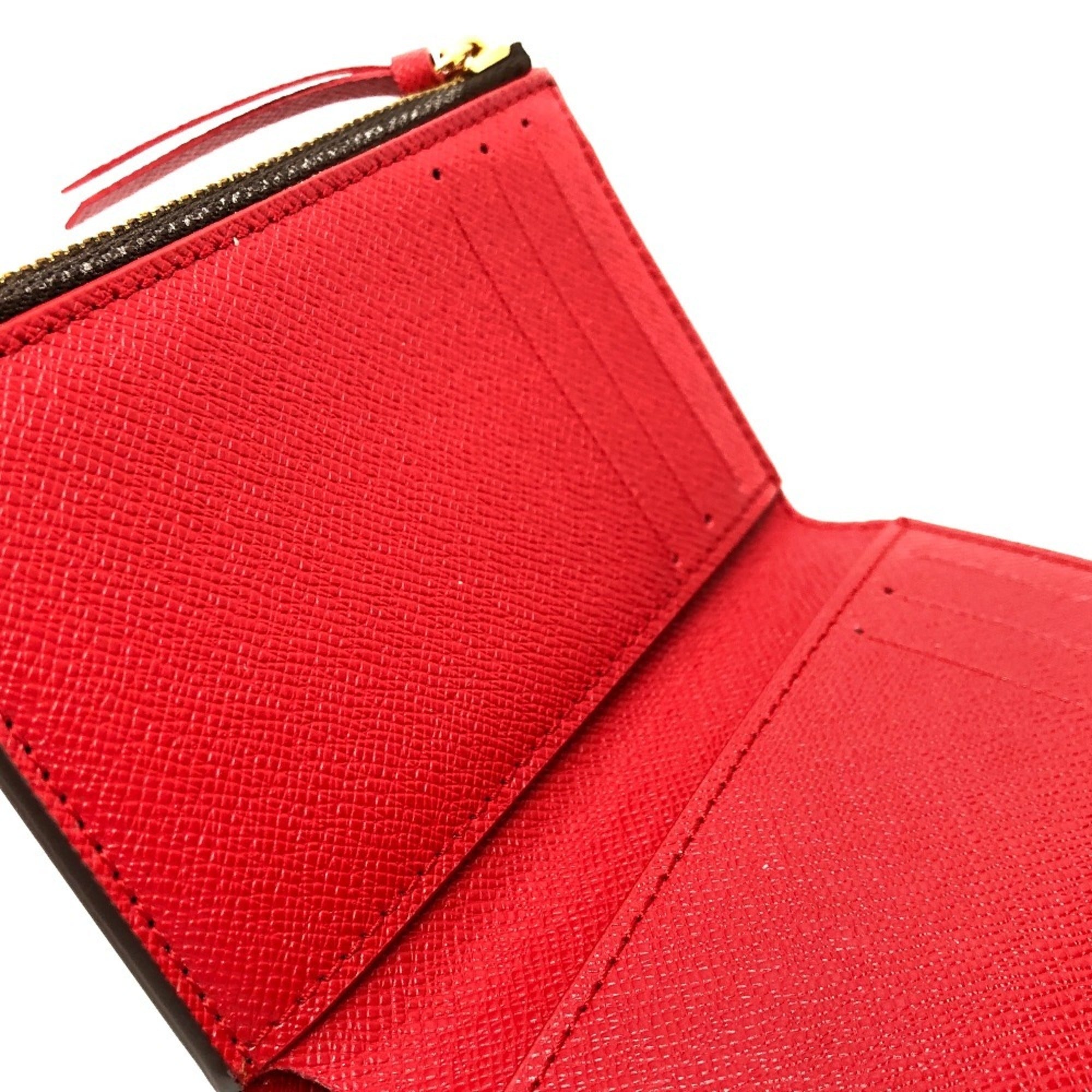 Louis Vuitton Brown Red Color Damier Canvas Coin Purse/Coin Case (Pre-Owned)