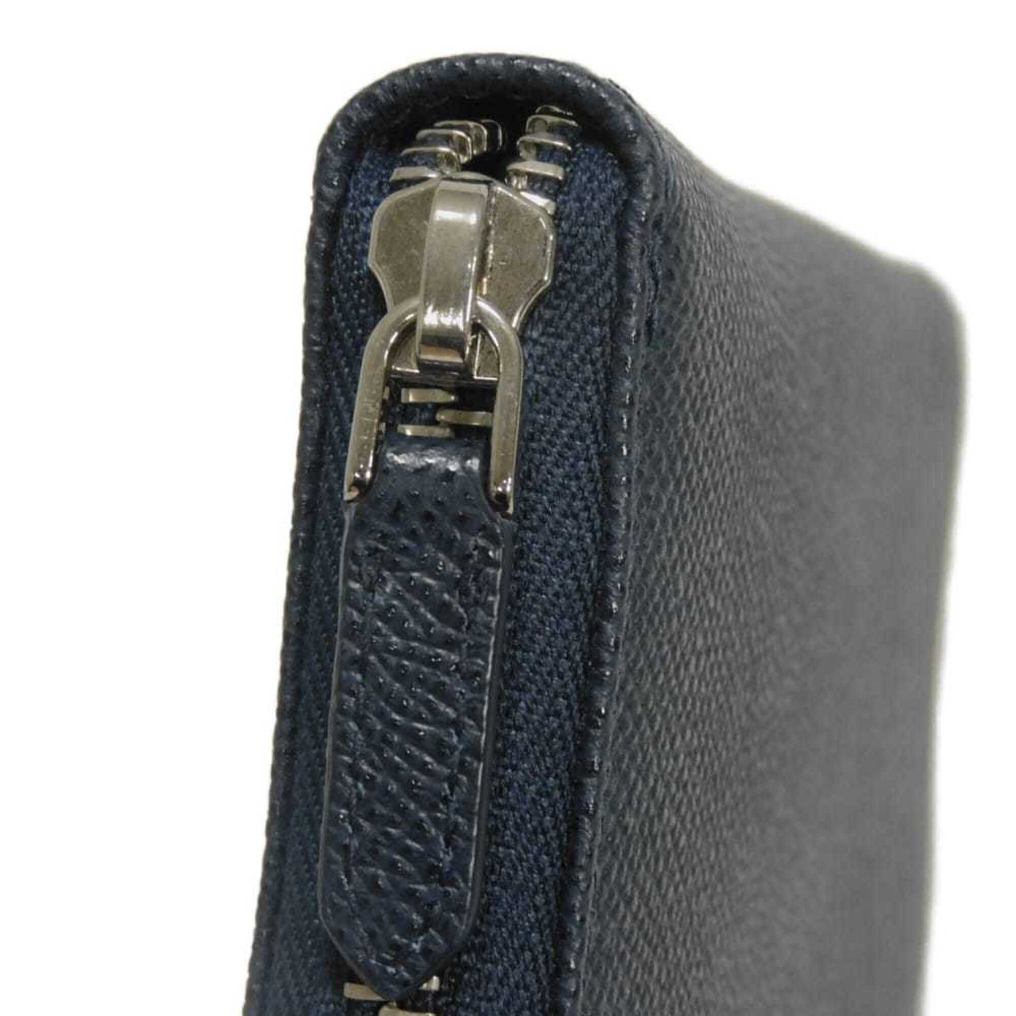 Bvlgari Blue Leather Long Wallet (Bi-Fold) (Pre-Owned)