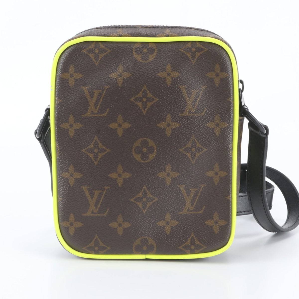 Louis Vuitton Brown Leather Coated Canvas Shoulder Bag (Pre-Owned)