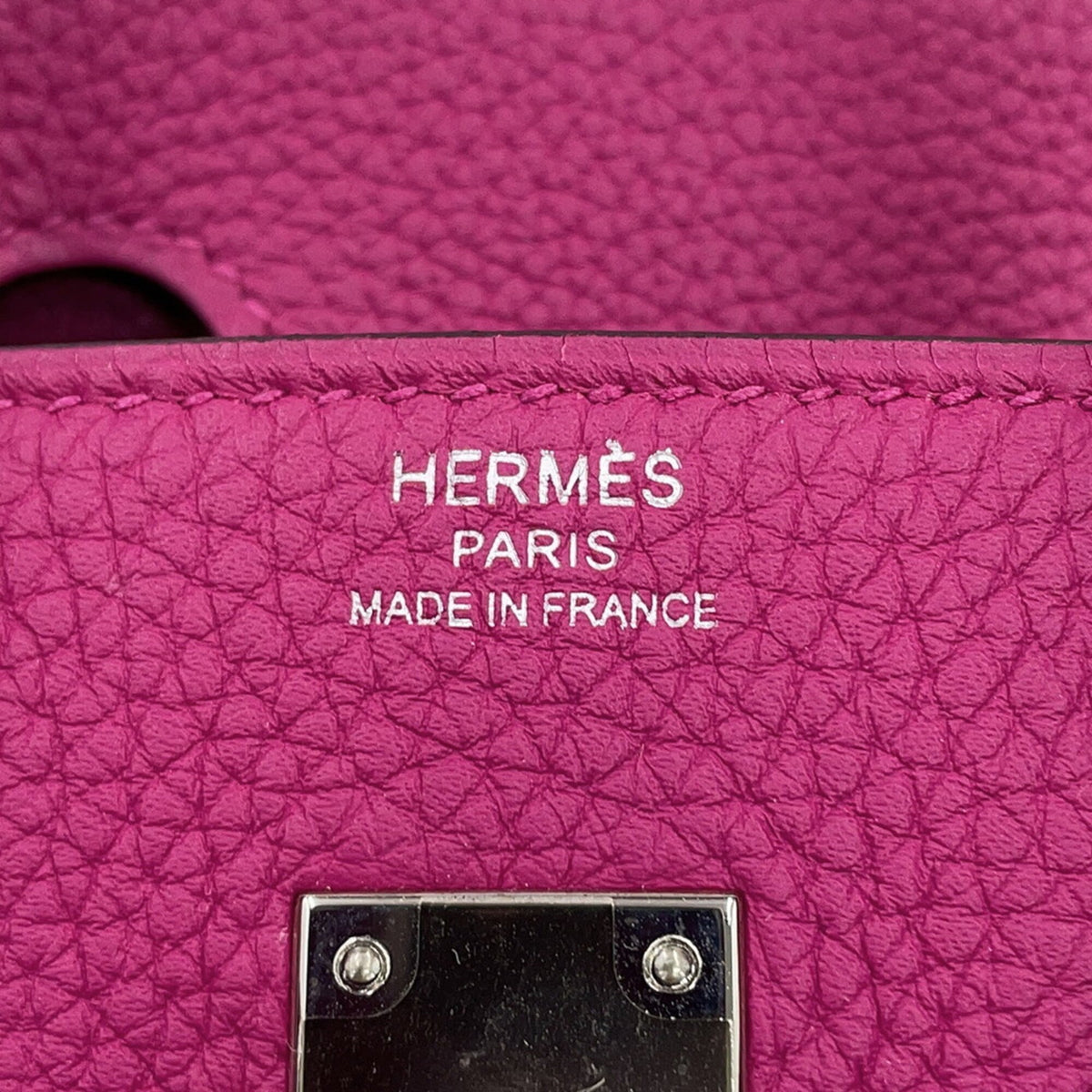 Hermes Rose Purple Togo Leather Handbag (Pre-Owned)