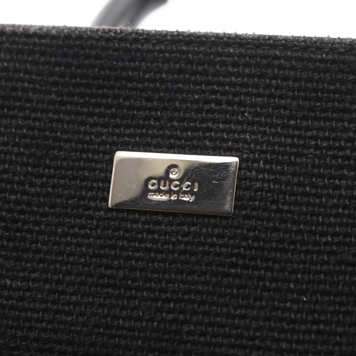 Gucci Black Canvas Leather Handbag (Pre-Owned)