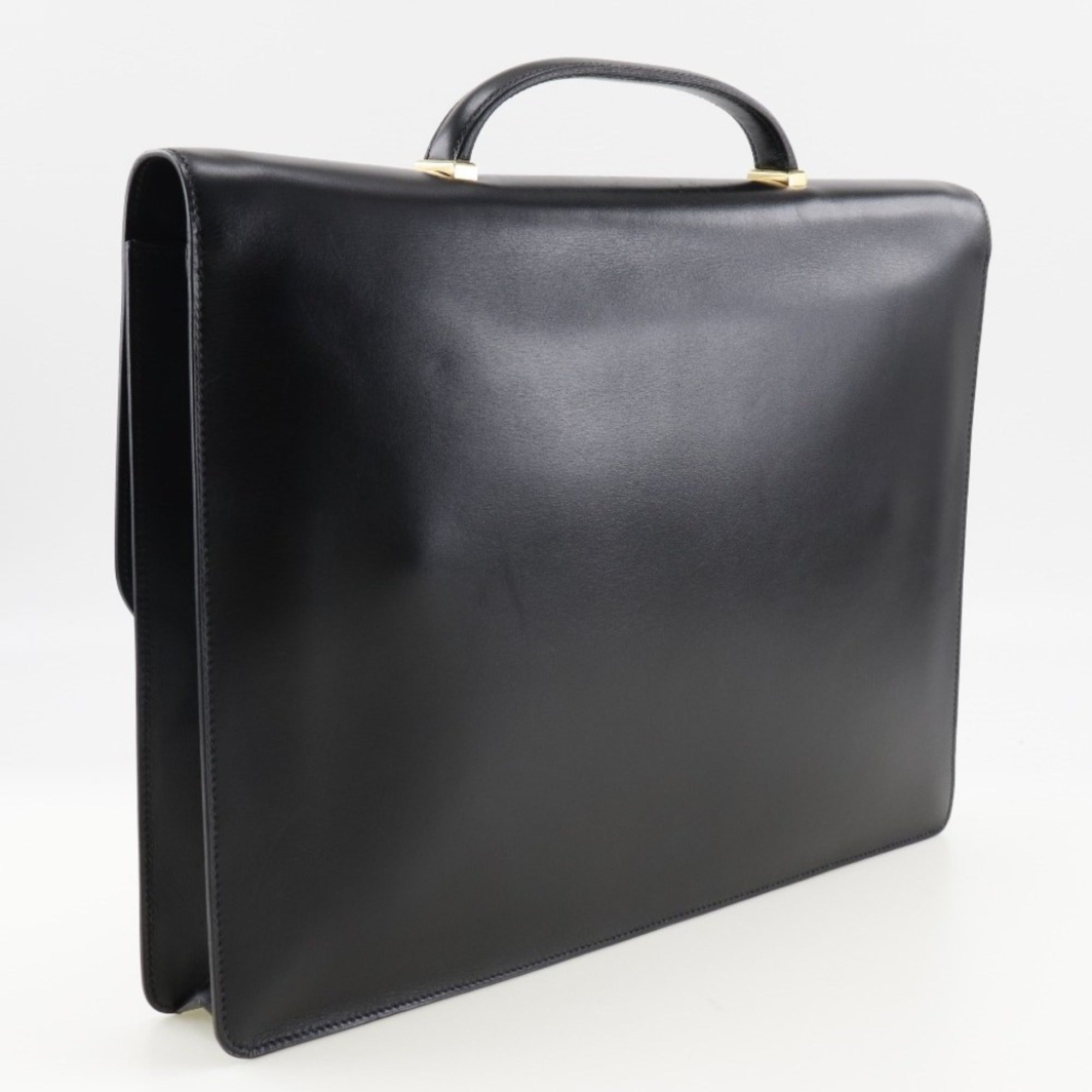 Hermes Black Leather Briefcase (Pre-Owned)