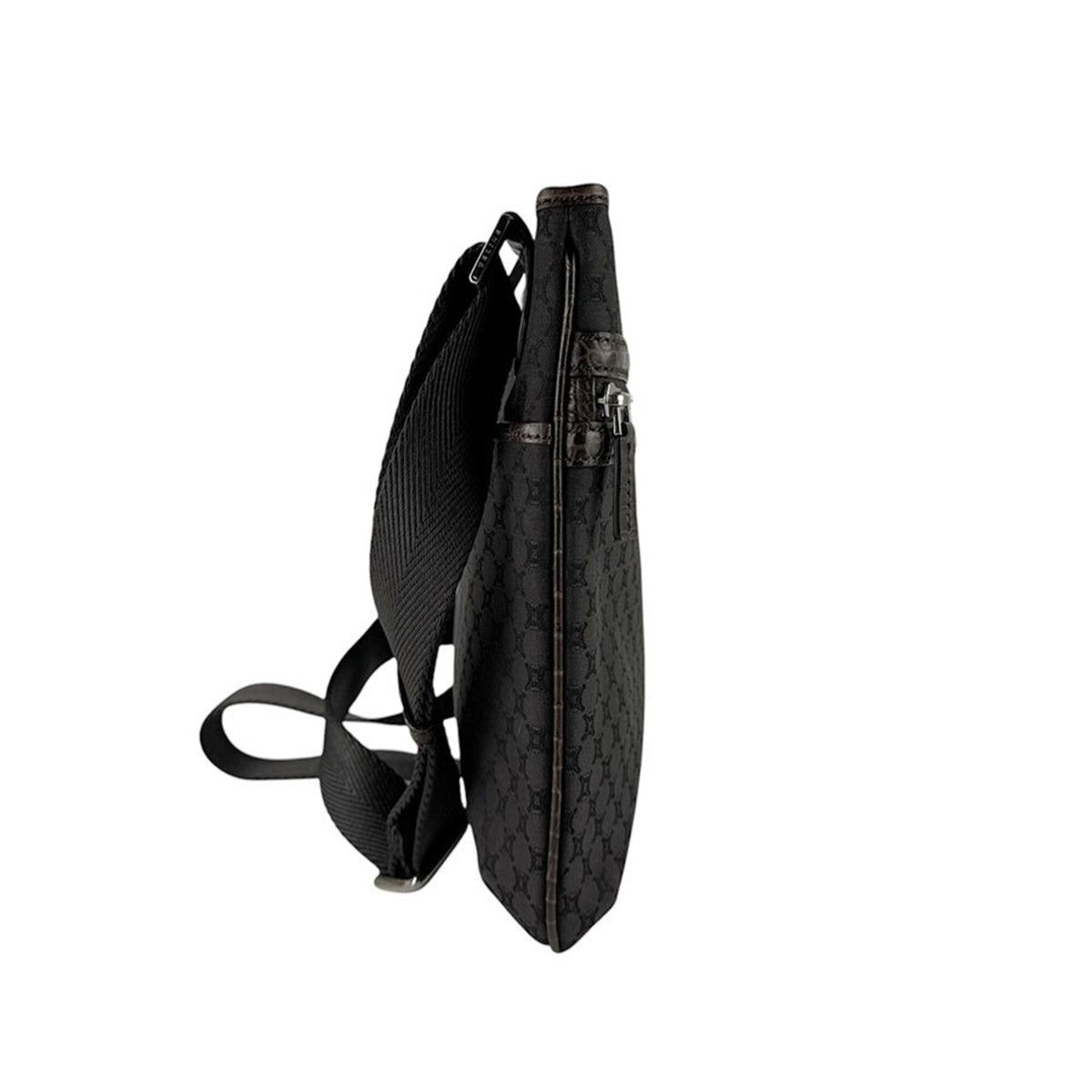Celine Brown Canvas Shoulder Bag (Pre-Owned)