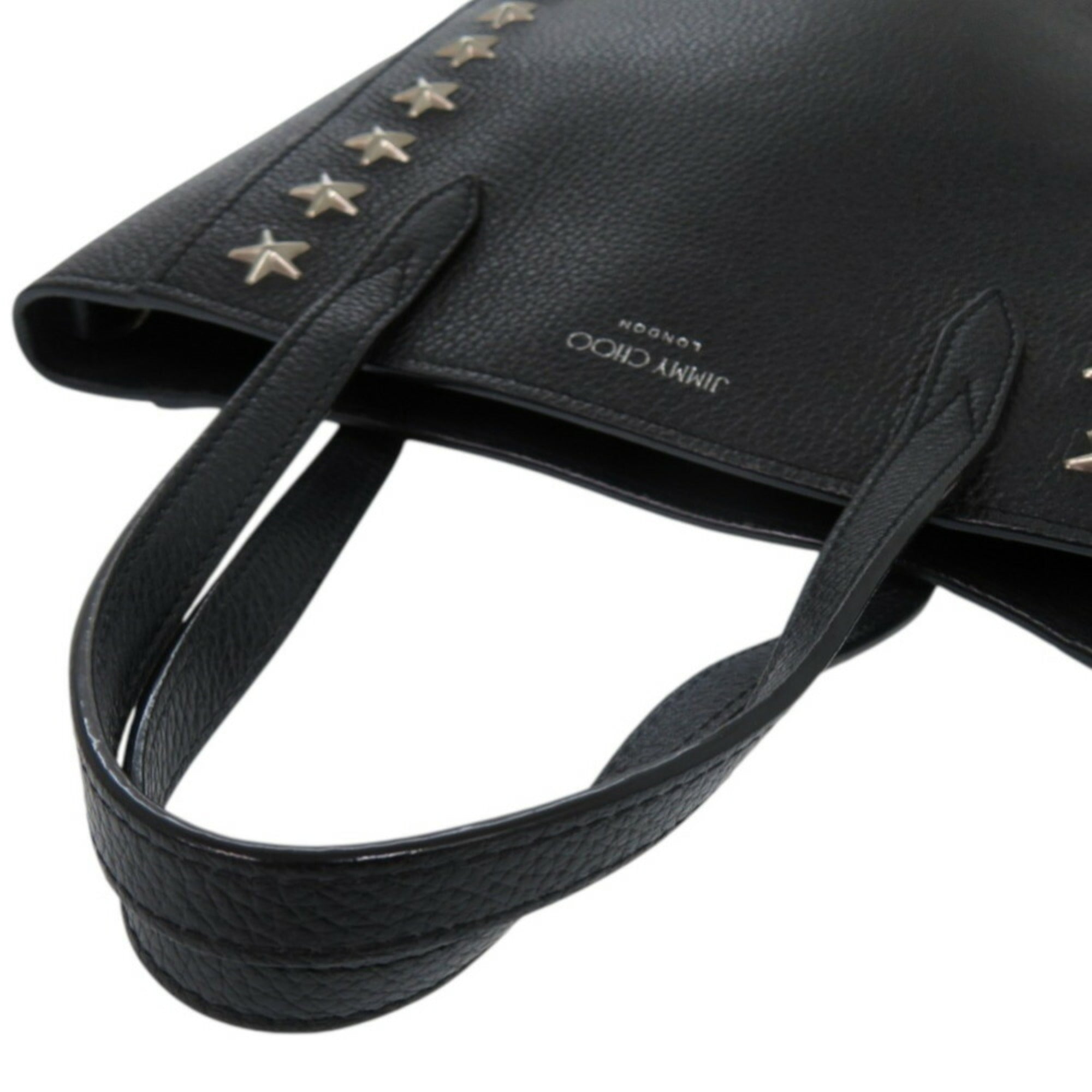 Jimmy Choo Black Leather Tote Bag (Pre-Owned)