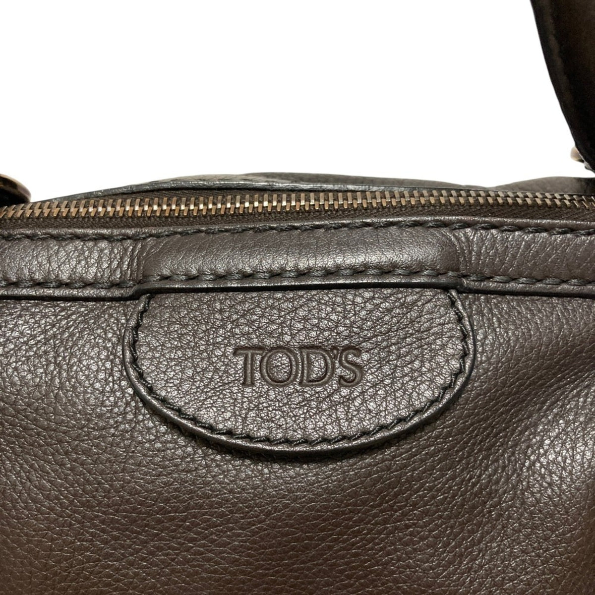 Tod's Brown Leather Boston Bag Handbag (Pre-Owned)
