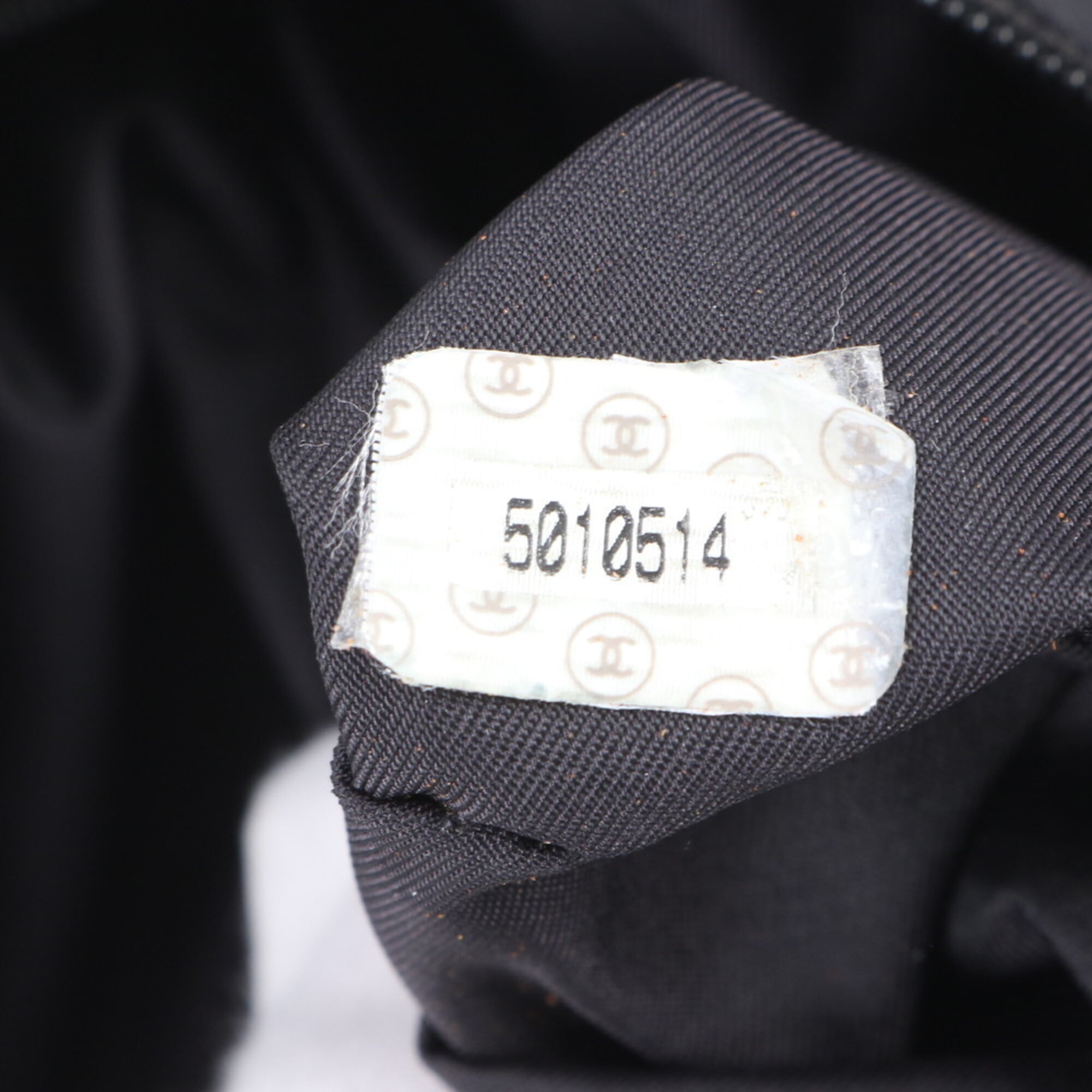 Chanel Black Leather Nylon Shoulder Bag Tote Bag (Pre-Owned)
