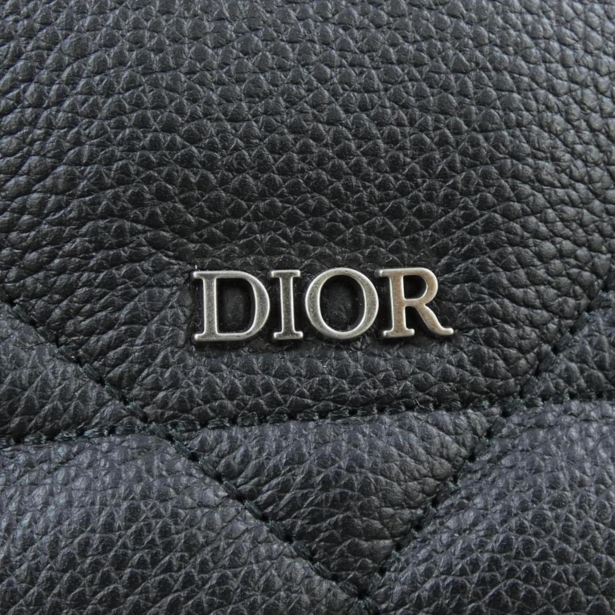 Christian Dior Black Leather Handbag Weekend Bag (Pre-Owned)