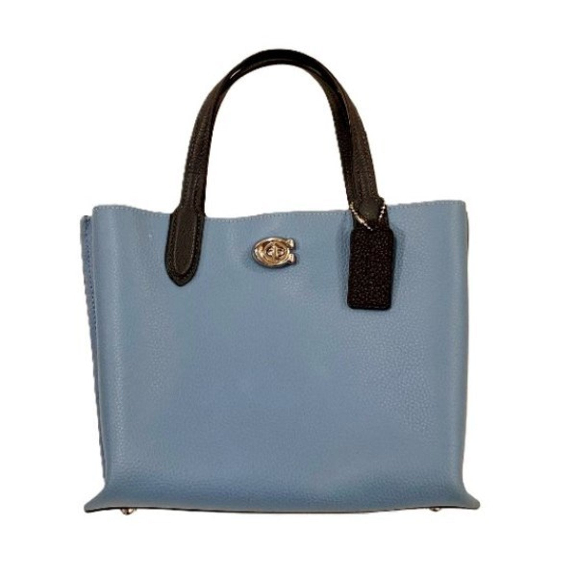 Coach Light Blue Leather Handbag Shoulder Bag (Pre-Owned)