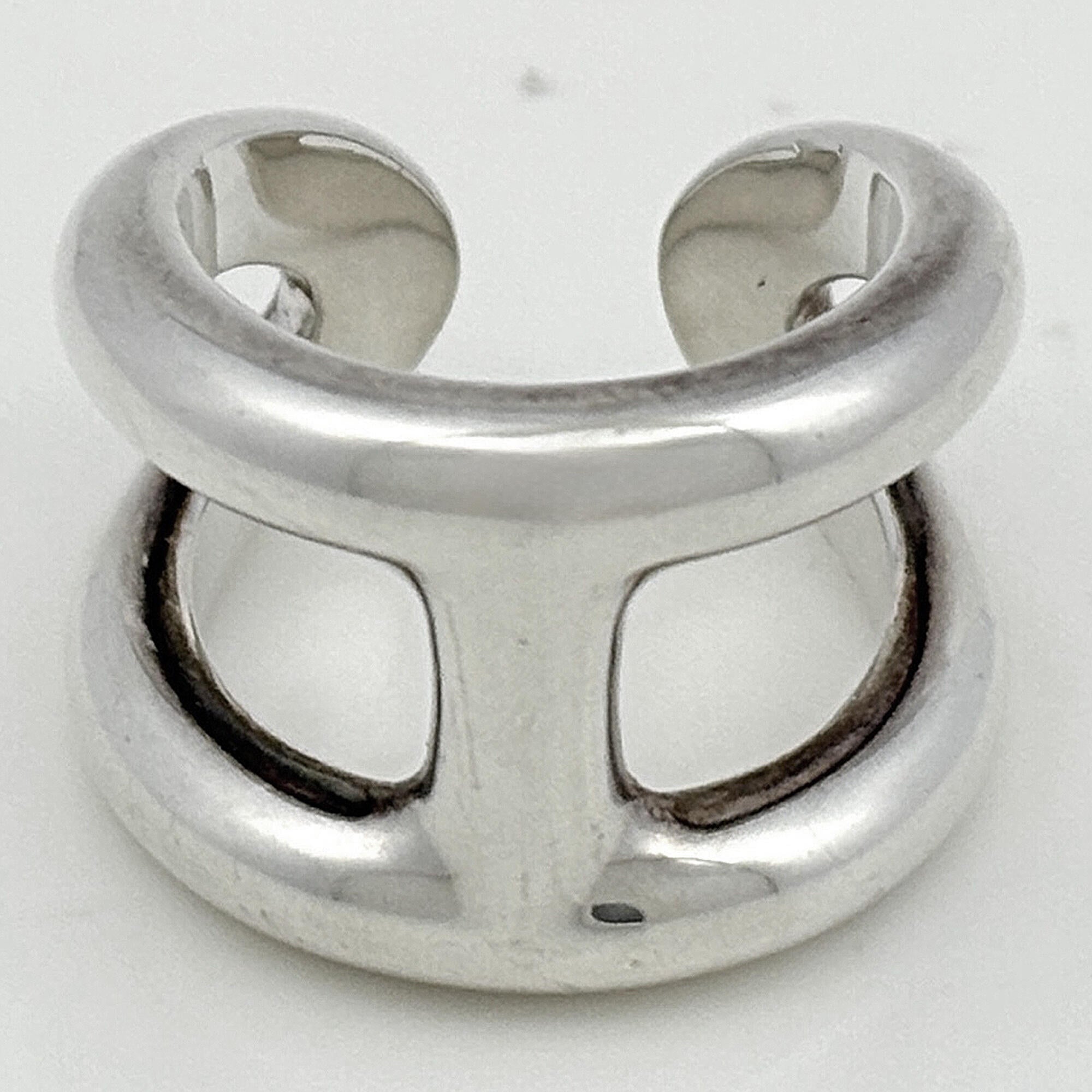 Hermes Silver 925 Band Ring (Pre-Owned)