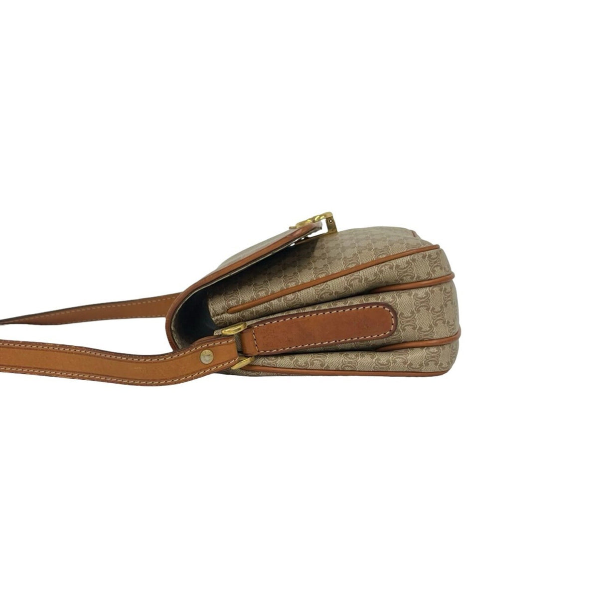 Celine Beige Brown Leather Pvc Pochette Shoulder Bag (Pre-Owned)