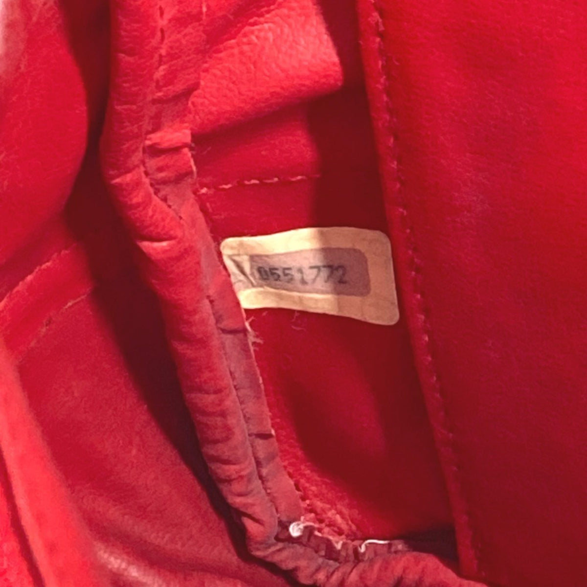 Chanel Red Color Leather Coated Canvas Shoulder Bag Tote Bag (Pre-Owned)