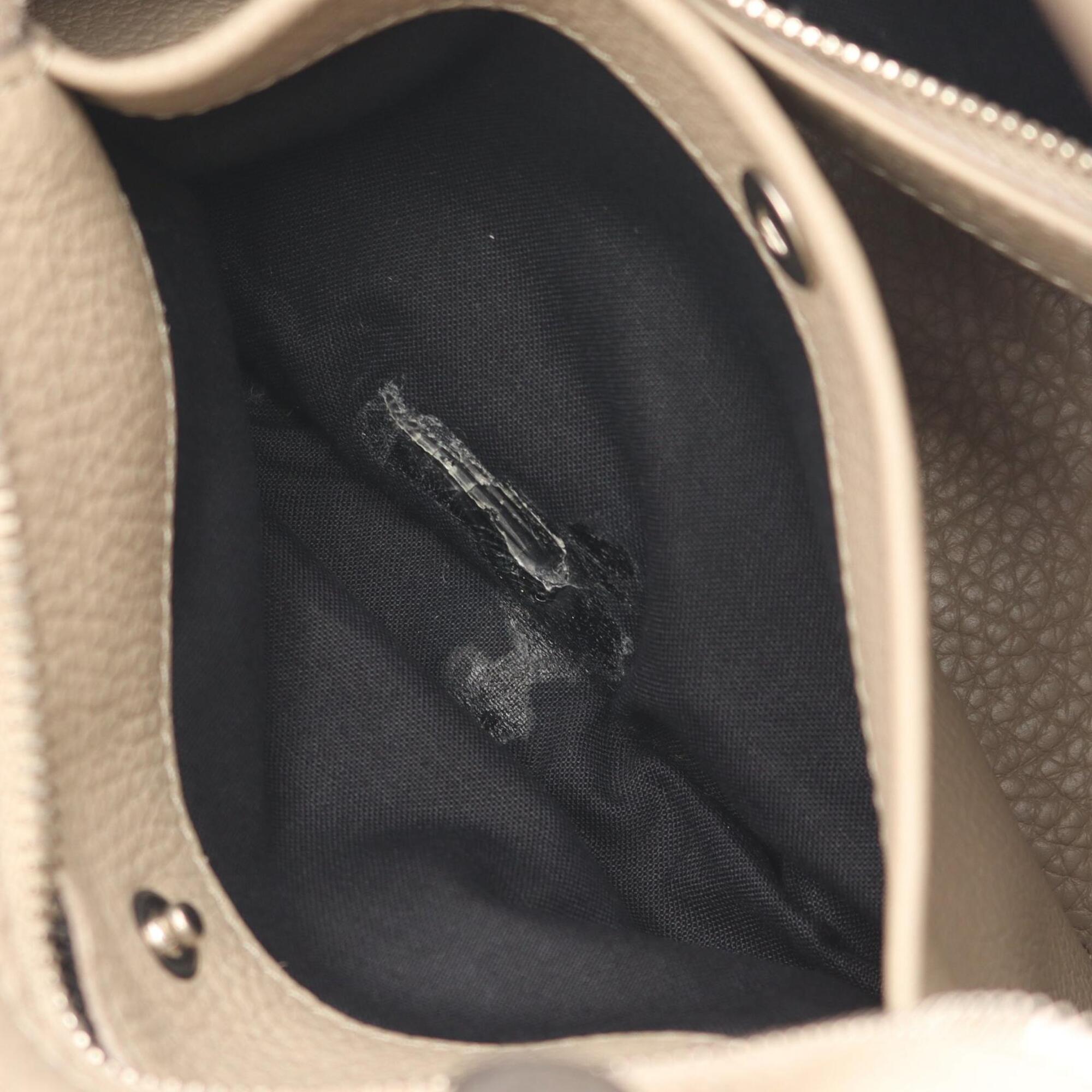 Balenciaga Beige Black Leather Handbag (Pre-Owned)