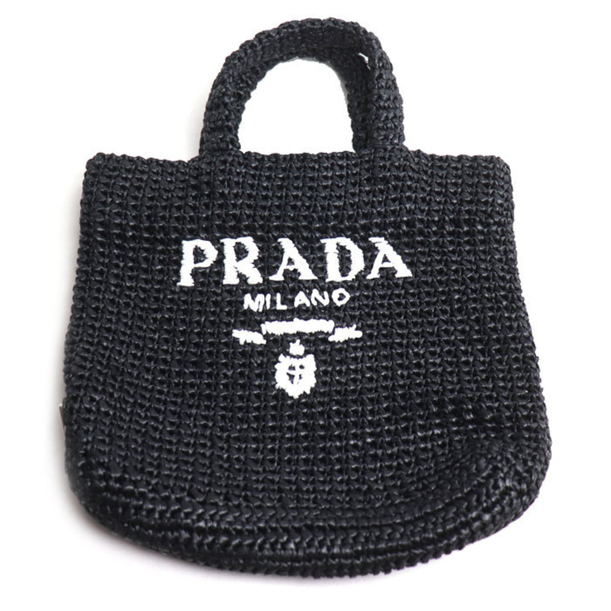 Prada Black Raffia Tote Bag (Pre-Owned)