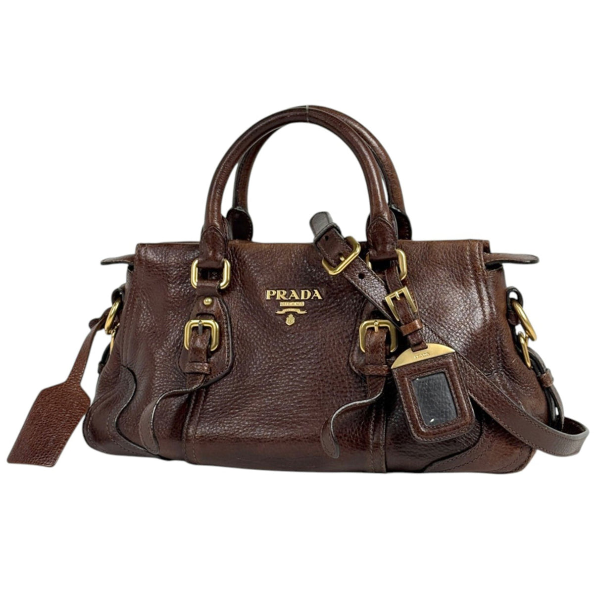 Prada Brown Leather Handbag (Pre-Owned)