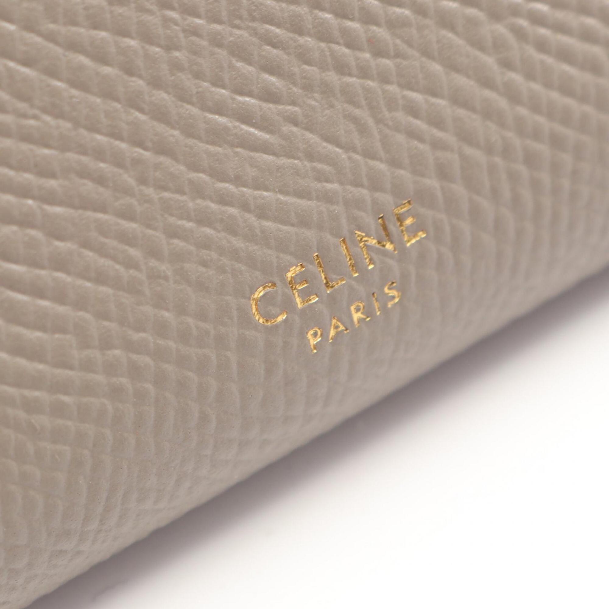 Celine Beige Leather Long Wallet (Bi-Fold) (Pre-Owned)