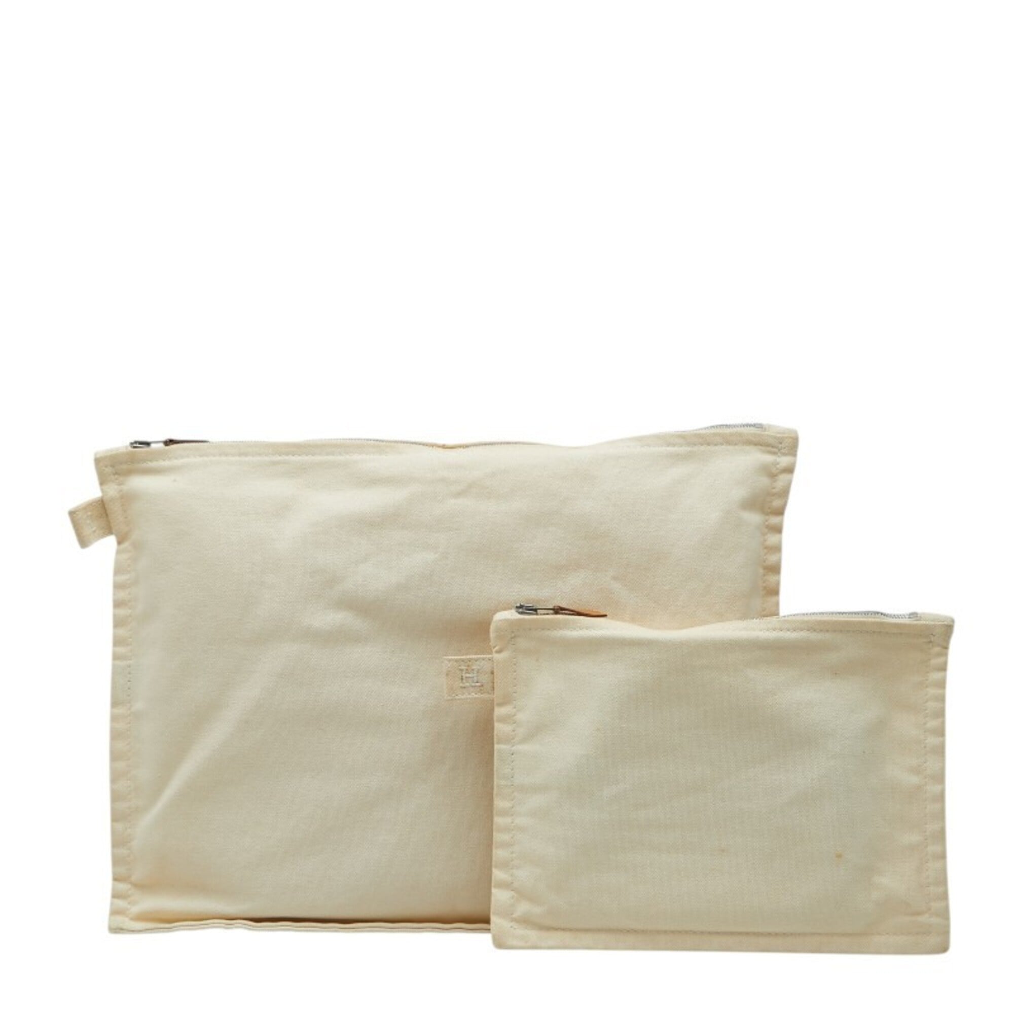 Hermes Bora Bora Ivory Cotton Pouch (Pre-Owned)