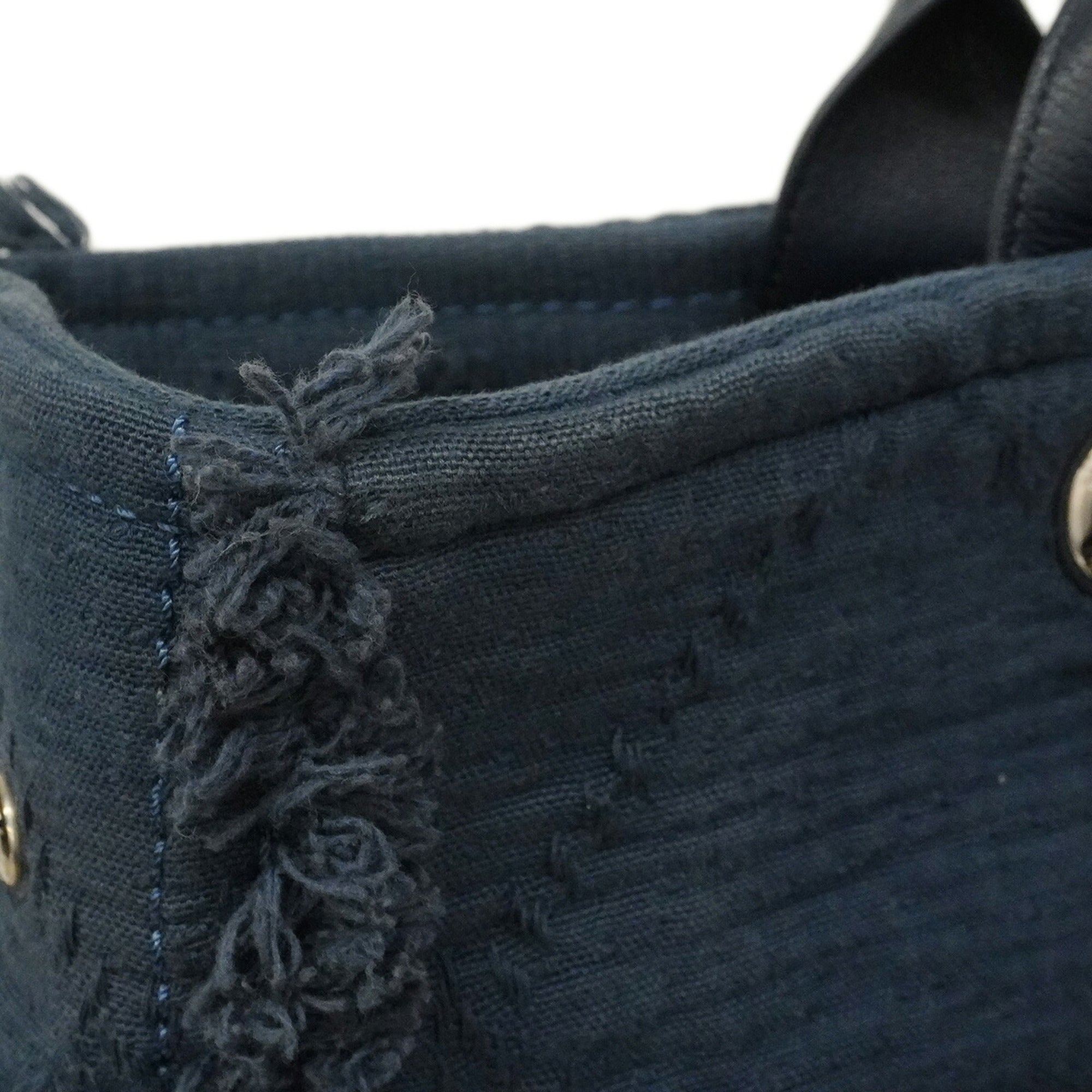 Chanel Navy Cotton Tote Bag (Pre-Owned)