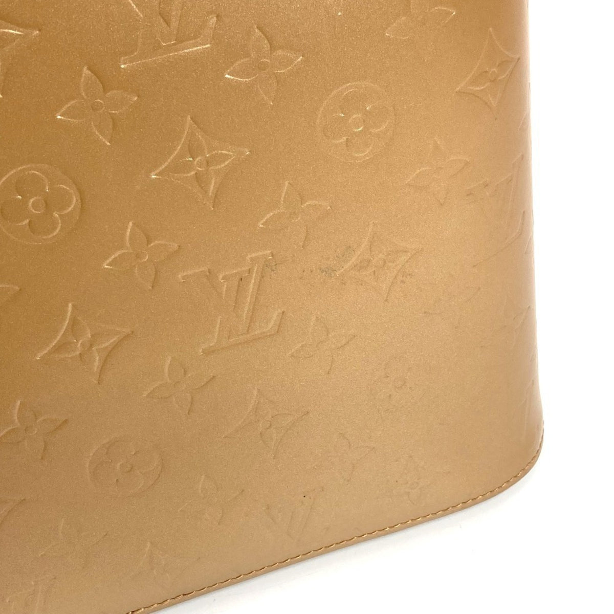 Louis Vuitton Beige Monogram Mat Leather Shoulder Bag Tote Bag (Pre-Owned)