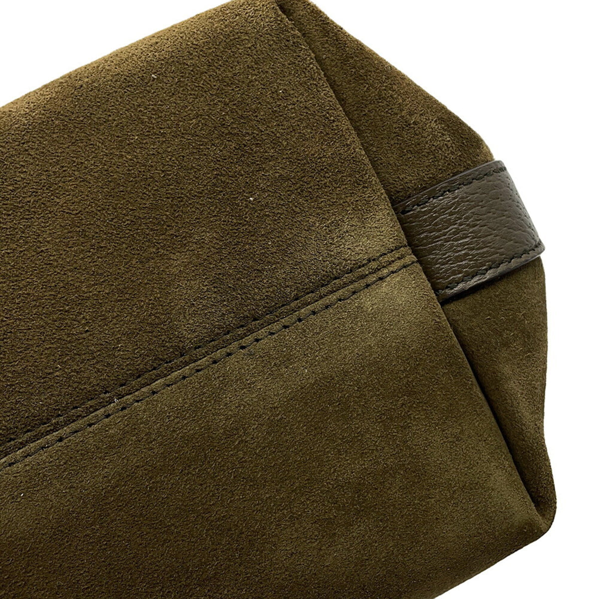 Gucci Ophidia Khaki Suede Handbag Tote Bag (Pre-Owned)