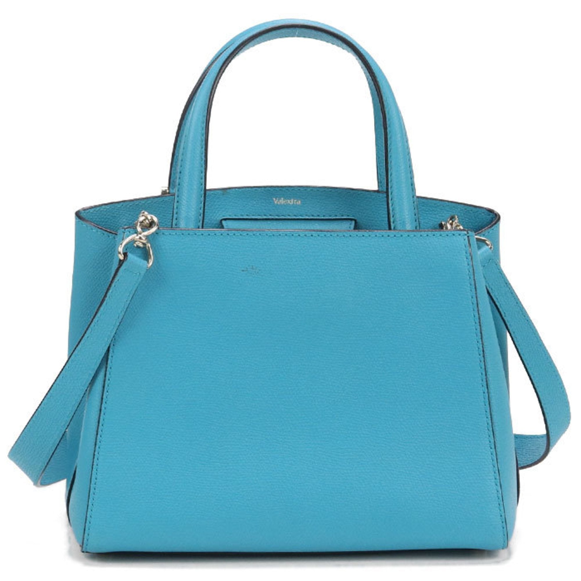 Valextra Blue Leather Handbag (Pre-Owned)