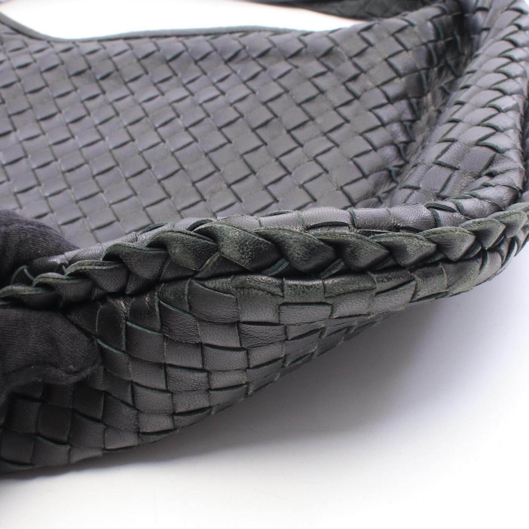 Bottega Veneta Black Intrecciato Handbag Shoulder Bag (Pre-Owned)