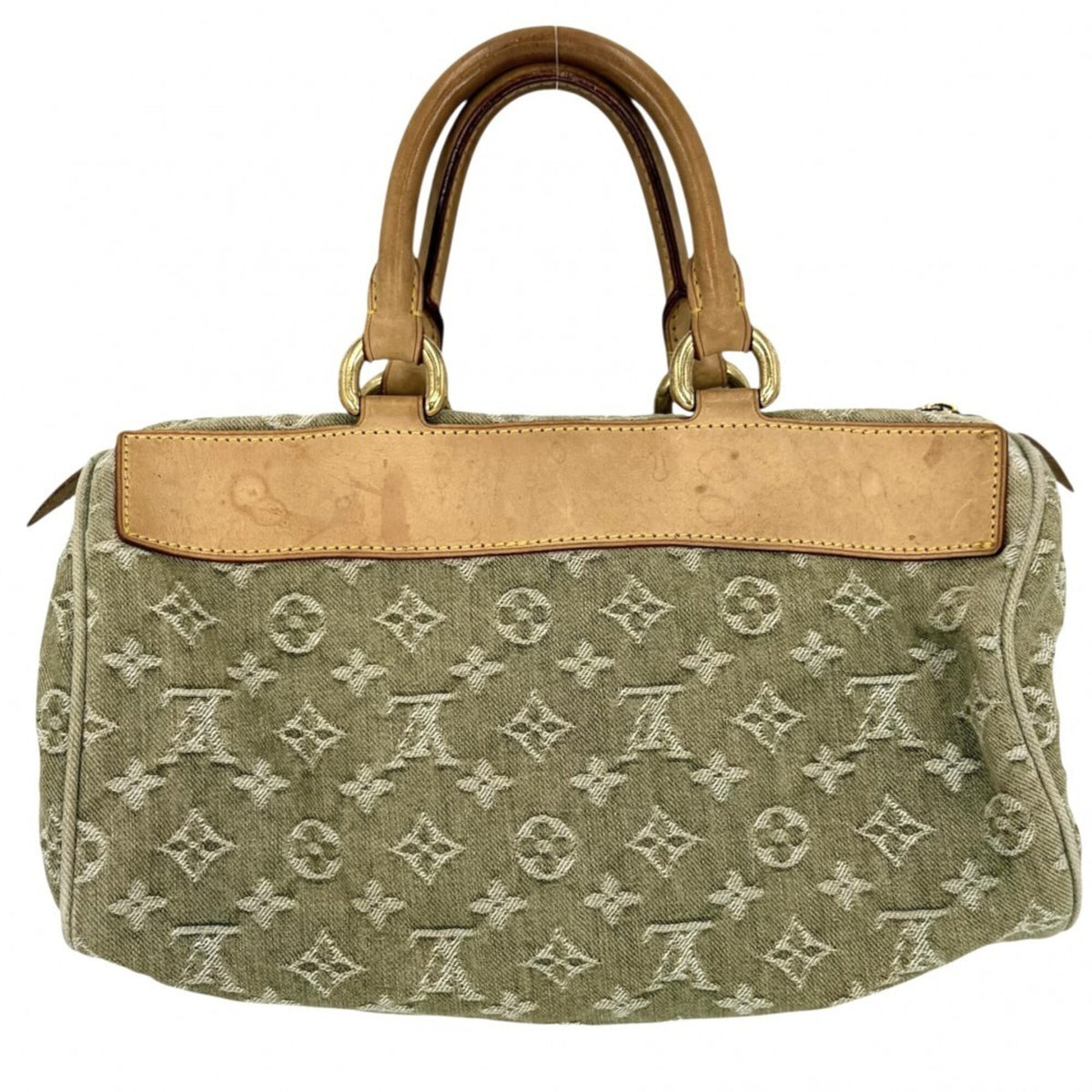 Louis Vuitton Green Monogram Denim Handbag (Pre-Owned)