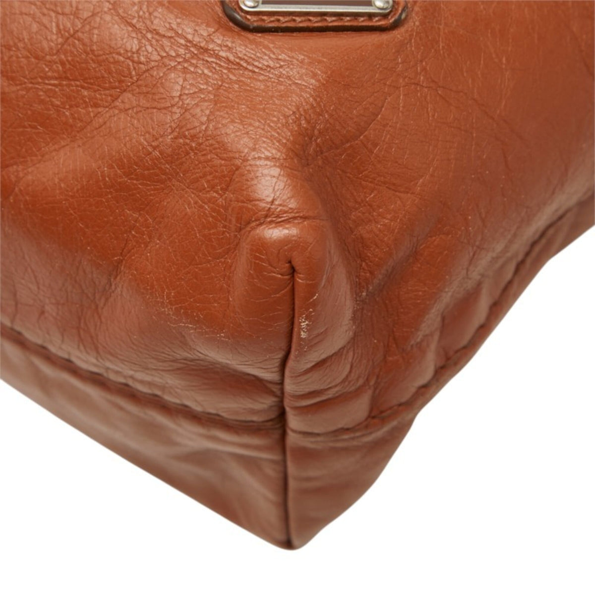 Prada Brown Leather Shoulder Bag Tote Bag (Pre-Owned)