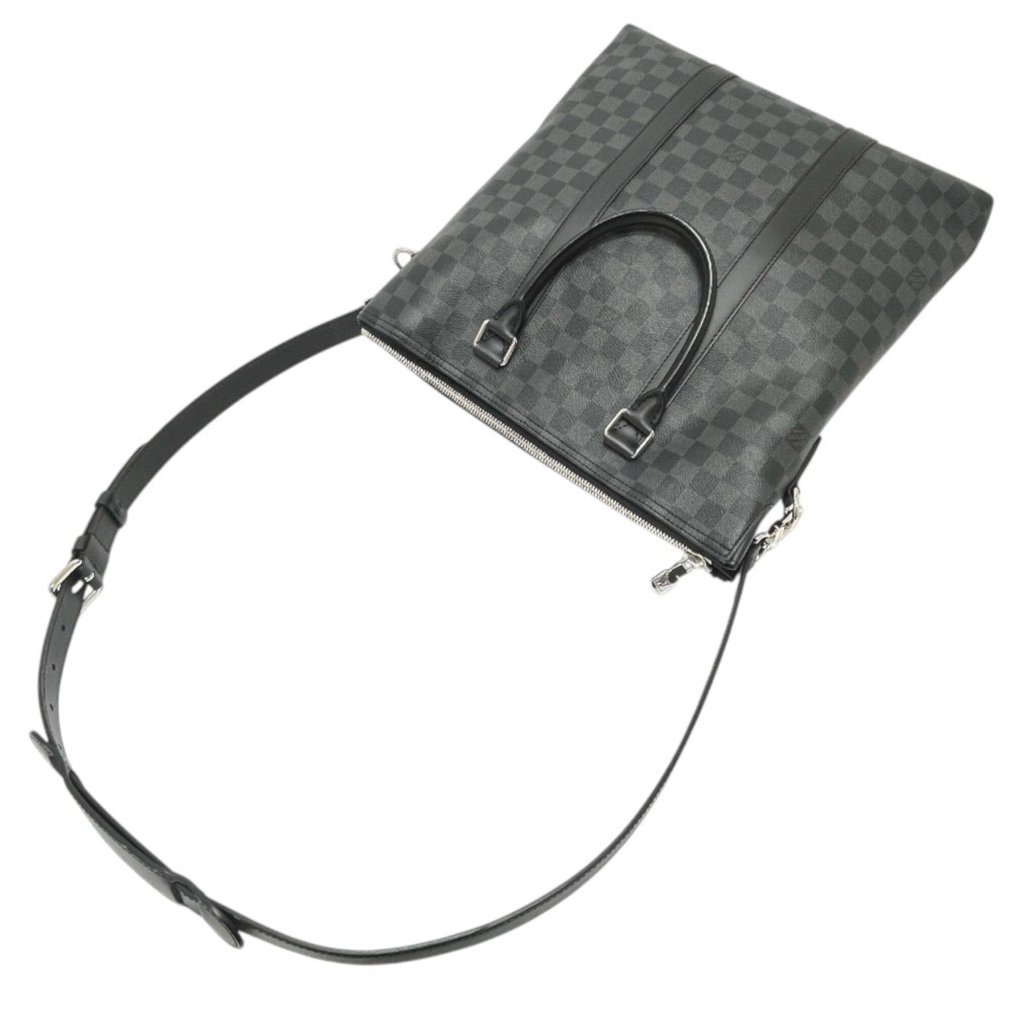 Louis Vuitton Black Noir Damier Graphite Handbag Tote Bag (Pre-Owned)
