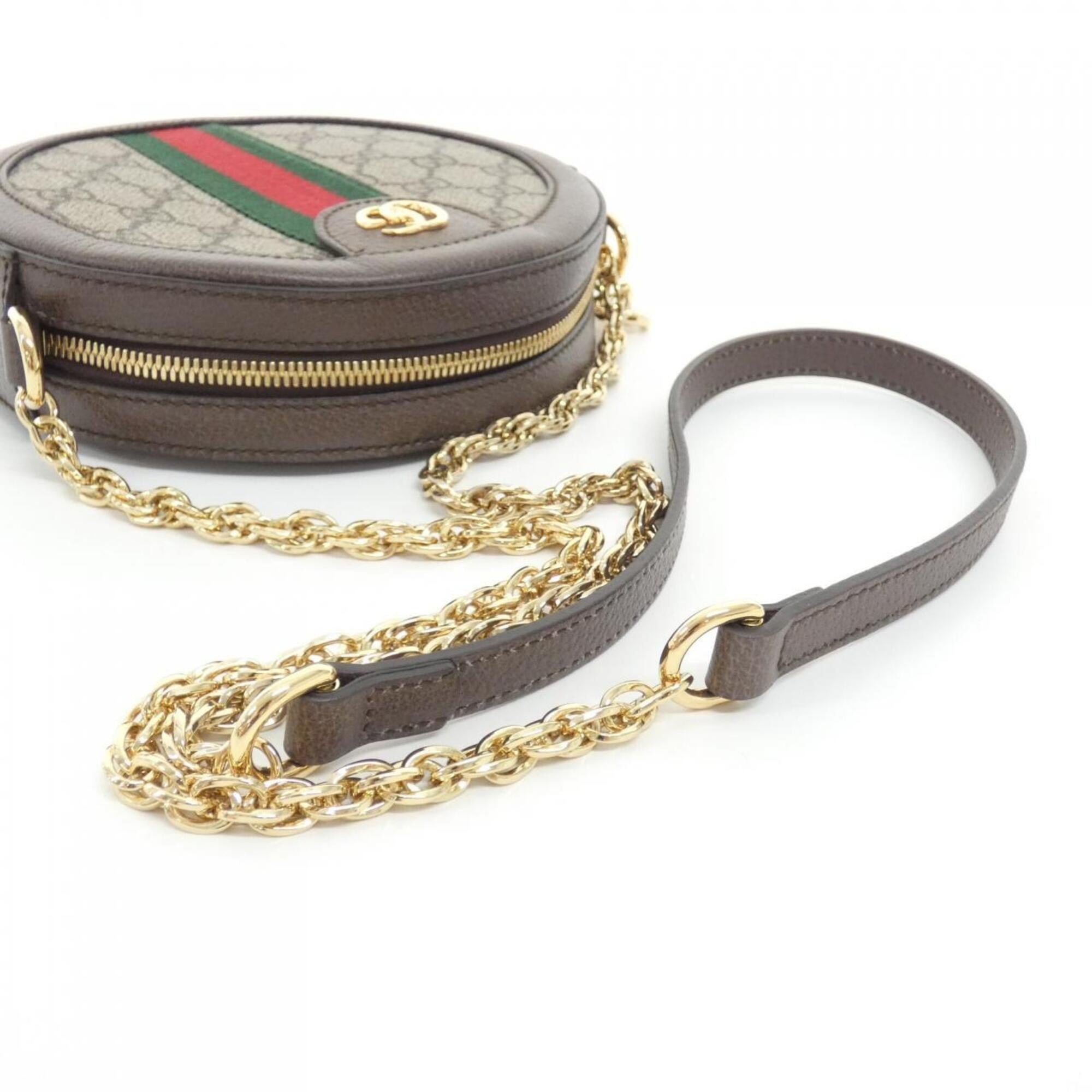 Gucci Ophidia Beige Brown Gg Supreme Canvas Shoulder Bag (Pre-Owned)