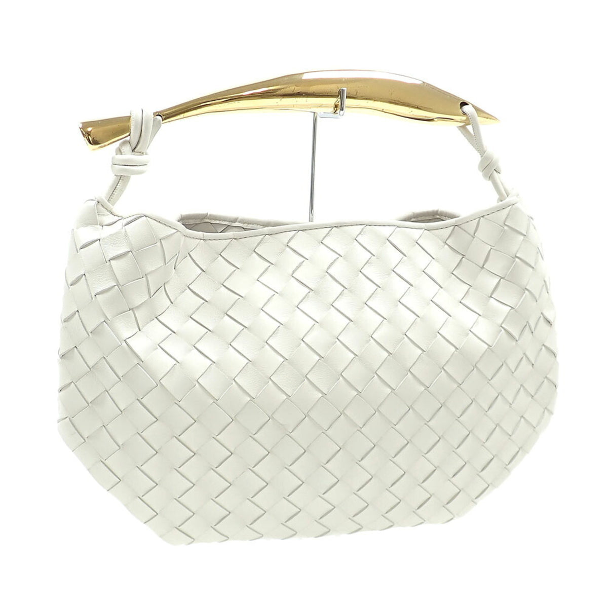Bottega Veneta White Leather Handbag (Pre-Owned)
