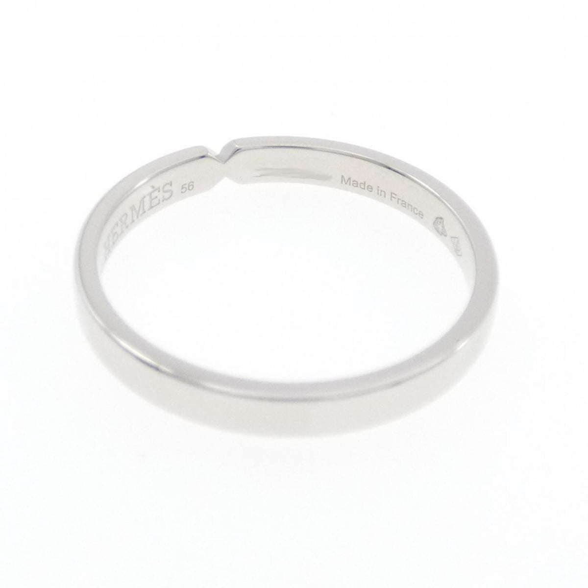 Hermes Platinum Platinum 950 Band Ring (Pre-Owned)