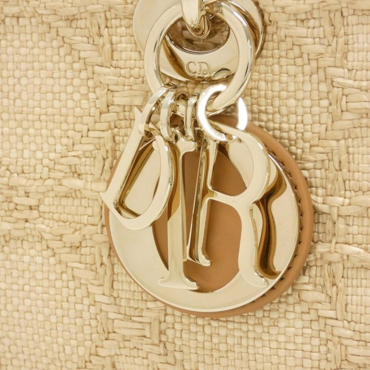 Christian Dior Beige Raffia Leather Handbag (Pre-Owned)