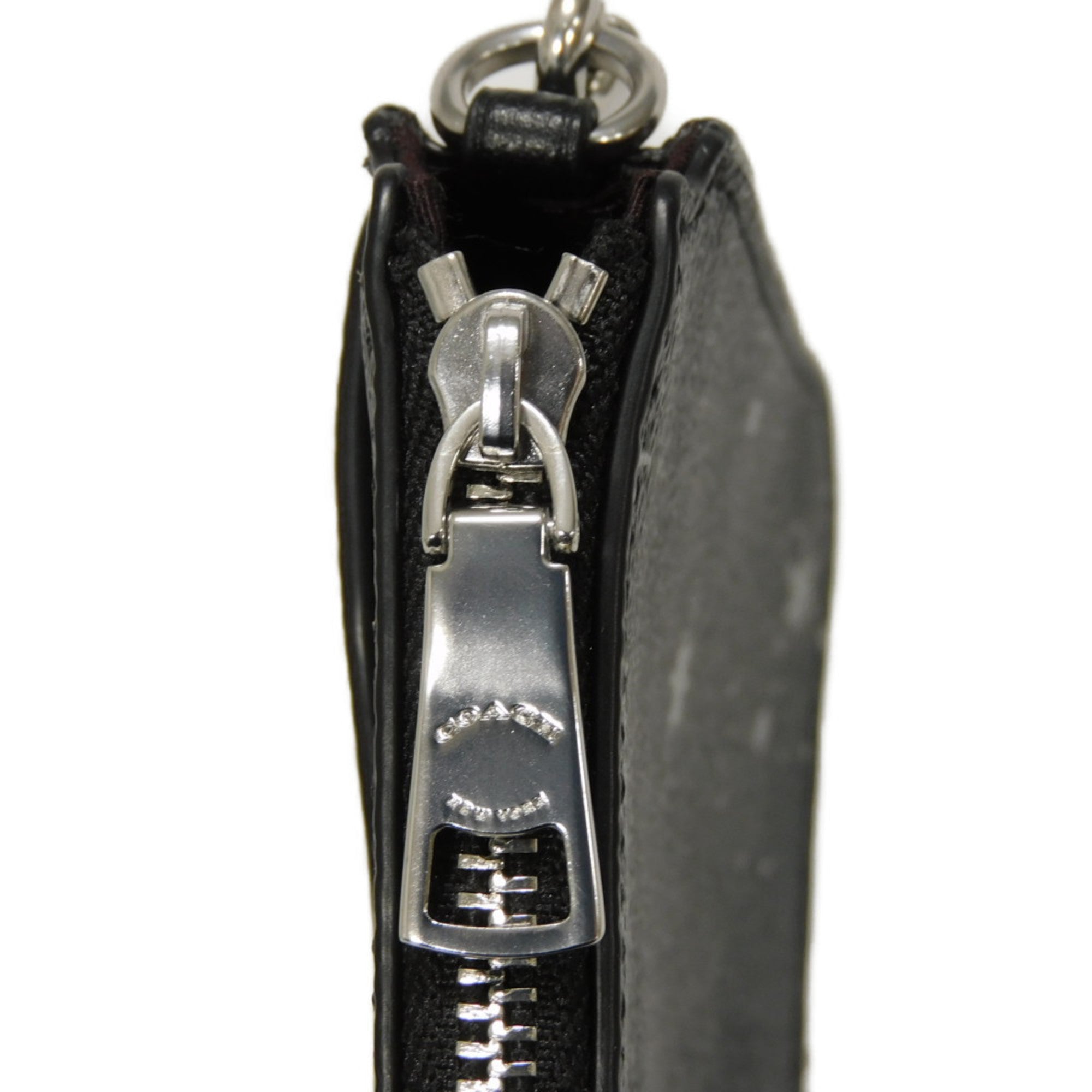 Coach Poppy Black Coated Canvas Shoulder Bag Sling Bag (Pre-Owned)