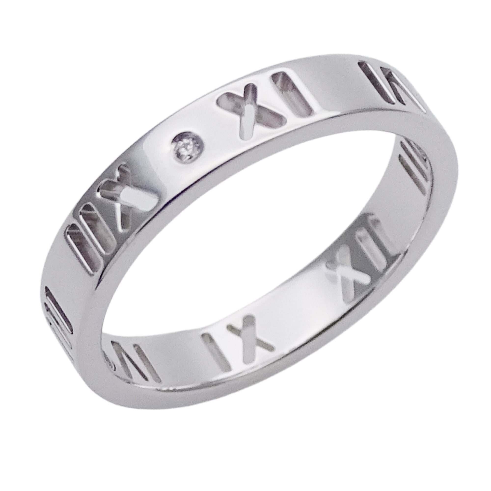 Tiffany Atlas White Gold White Gold (18K) Band Ring (Pre-Owned)